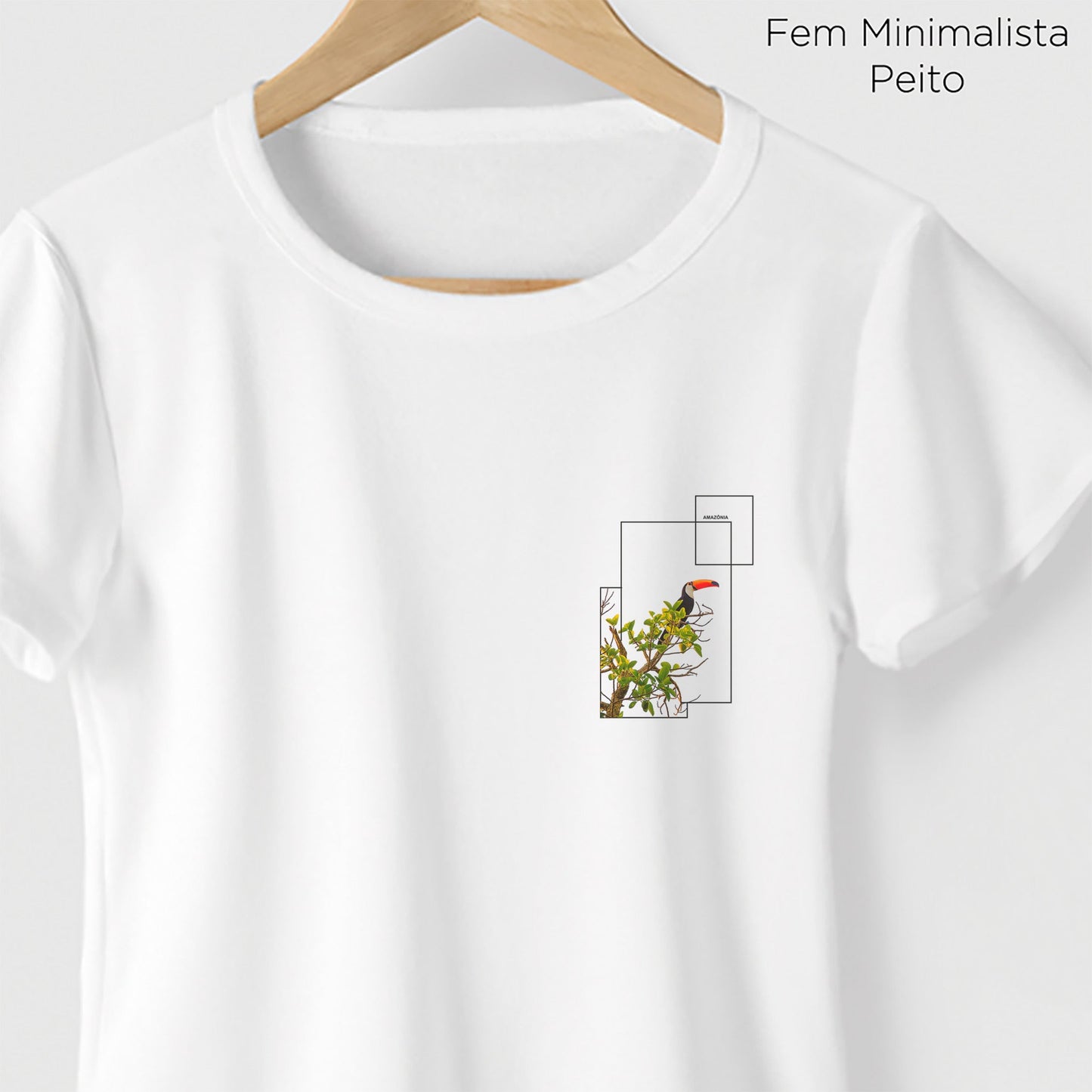 Camiseta Amazônia TUCANO LINDO - BRANCO - cód 0053