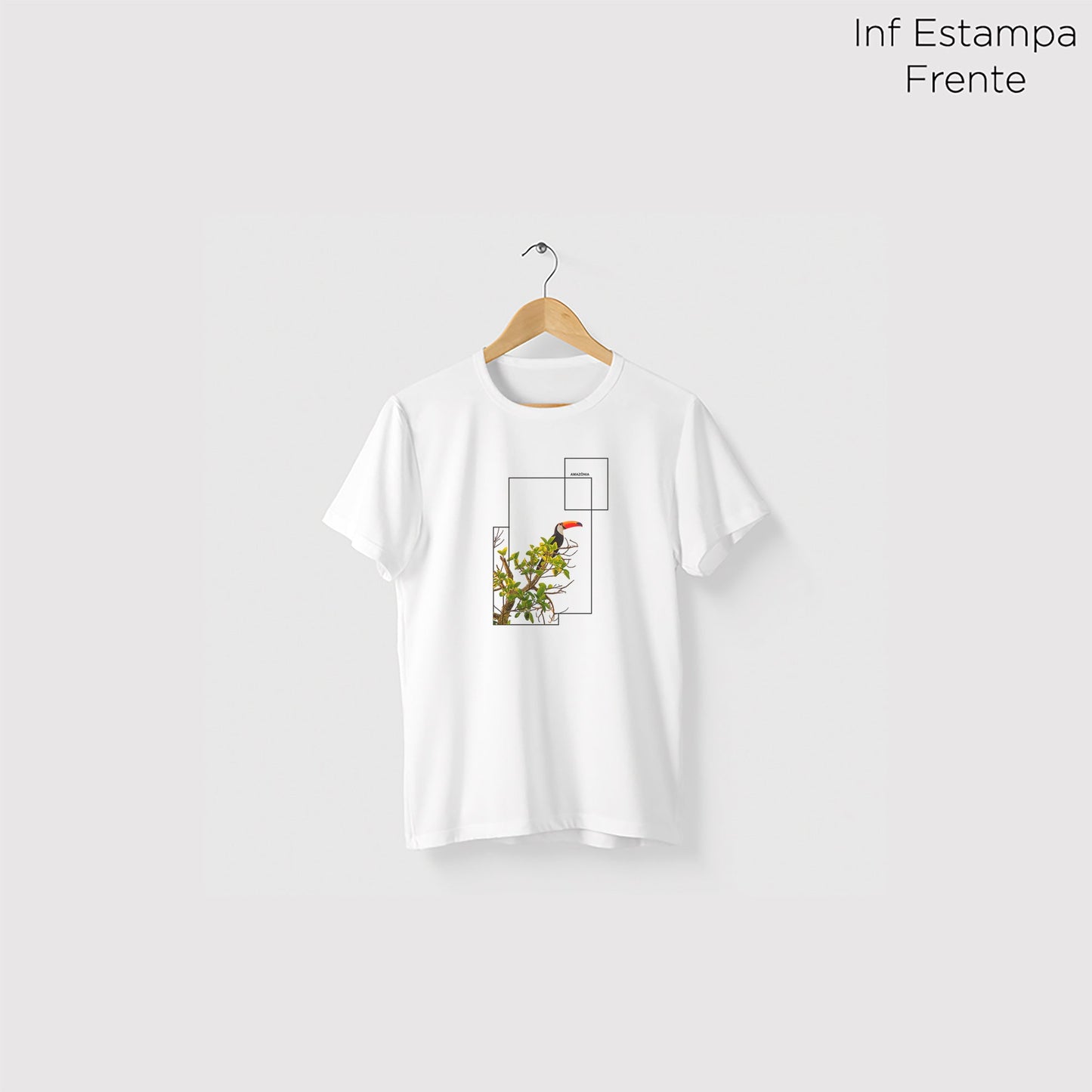 Camiseta Amazônia TUCANO LINDO - BRANCO - cód 0053