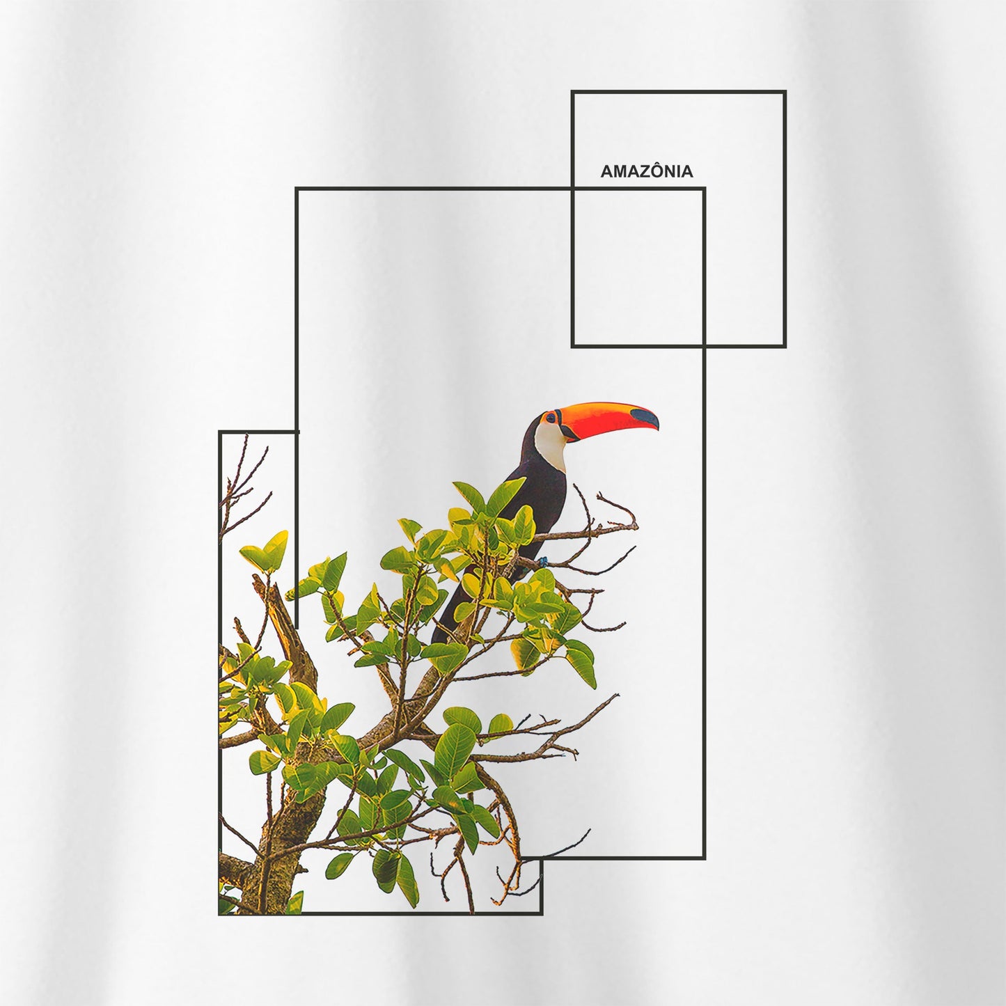 Camiseta Amazônia TUCANO LINDO - BRANCO - cód 0053