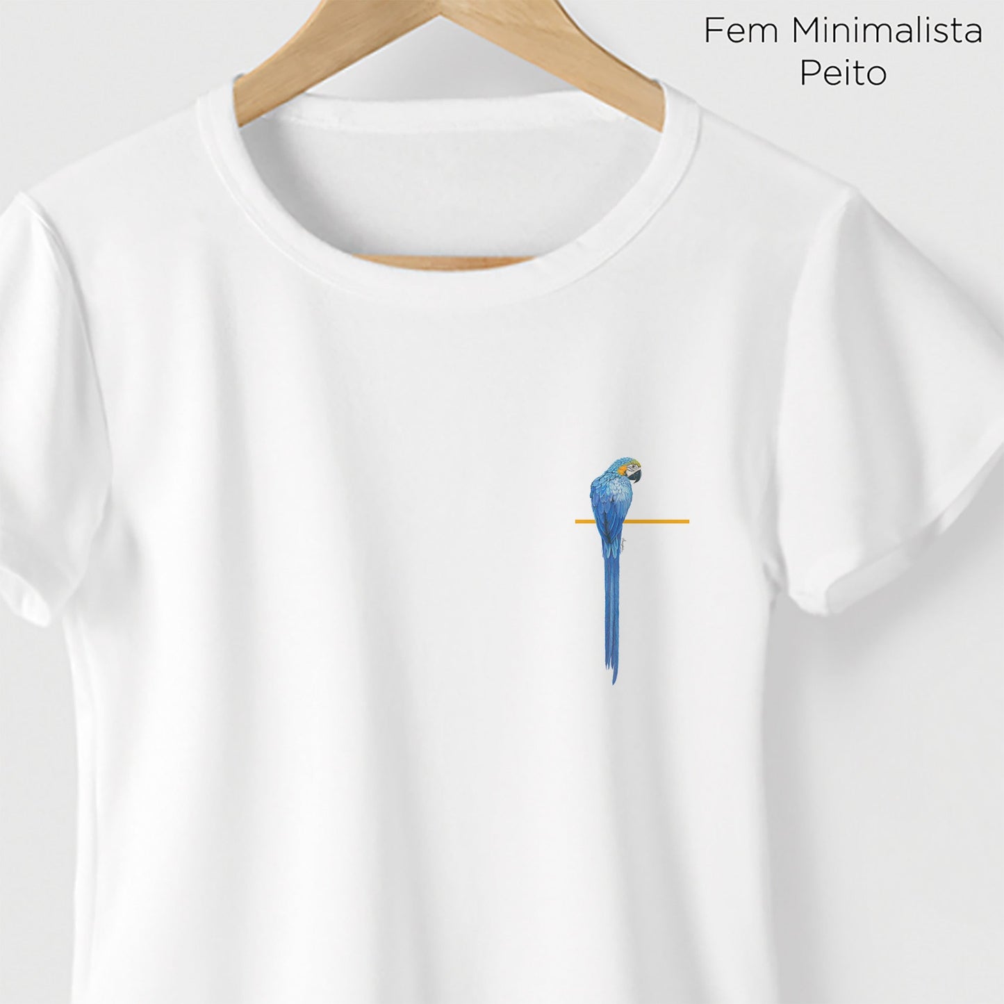 Camiseta Amazônia PERFEIÇÃO ARARA – BRANCO - cód 0070