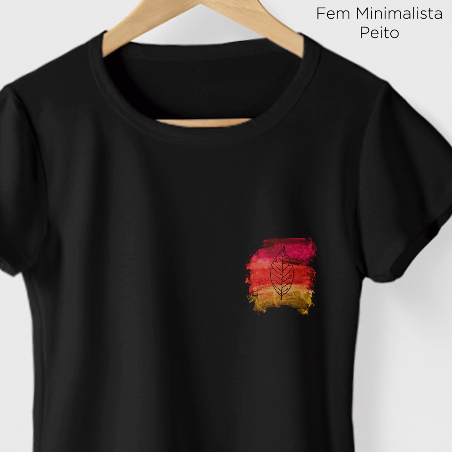 Camiseta Amazônia AQUARELA NATURAL - PRETO - cód 0163
