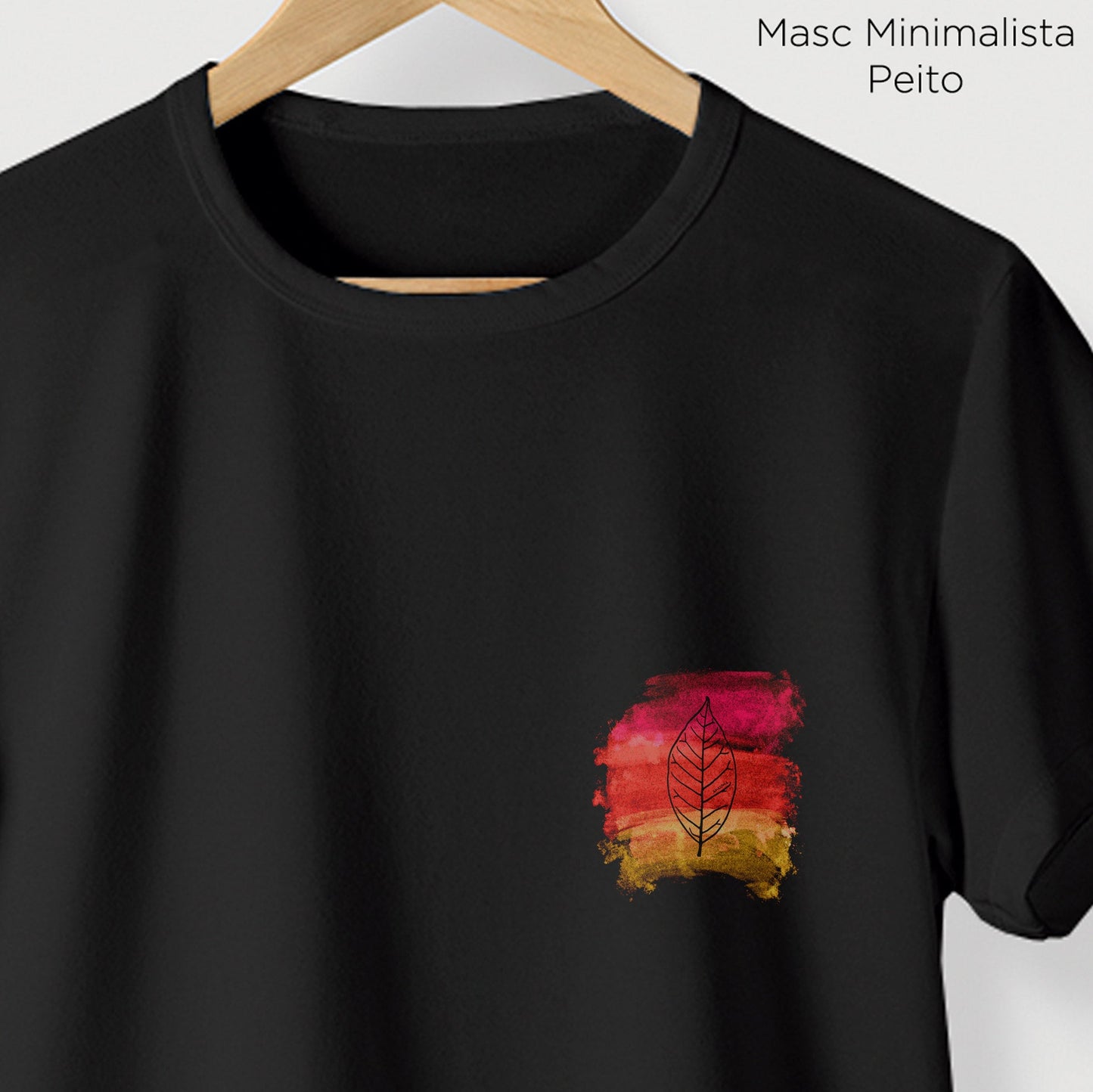 Camiseta Amazônia AQUARELA NATURAL - PRETO - cód 0163