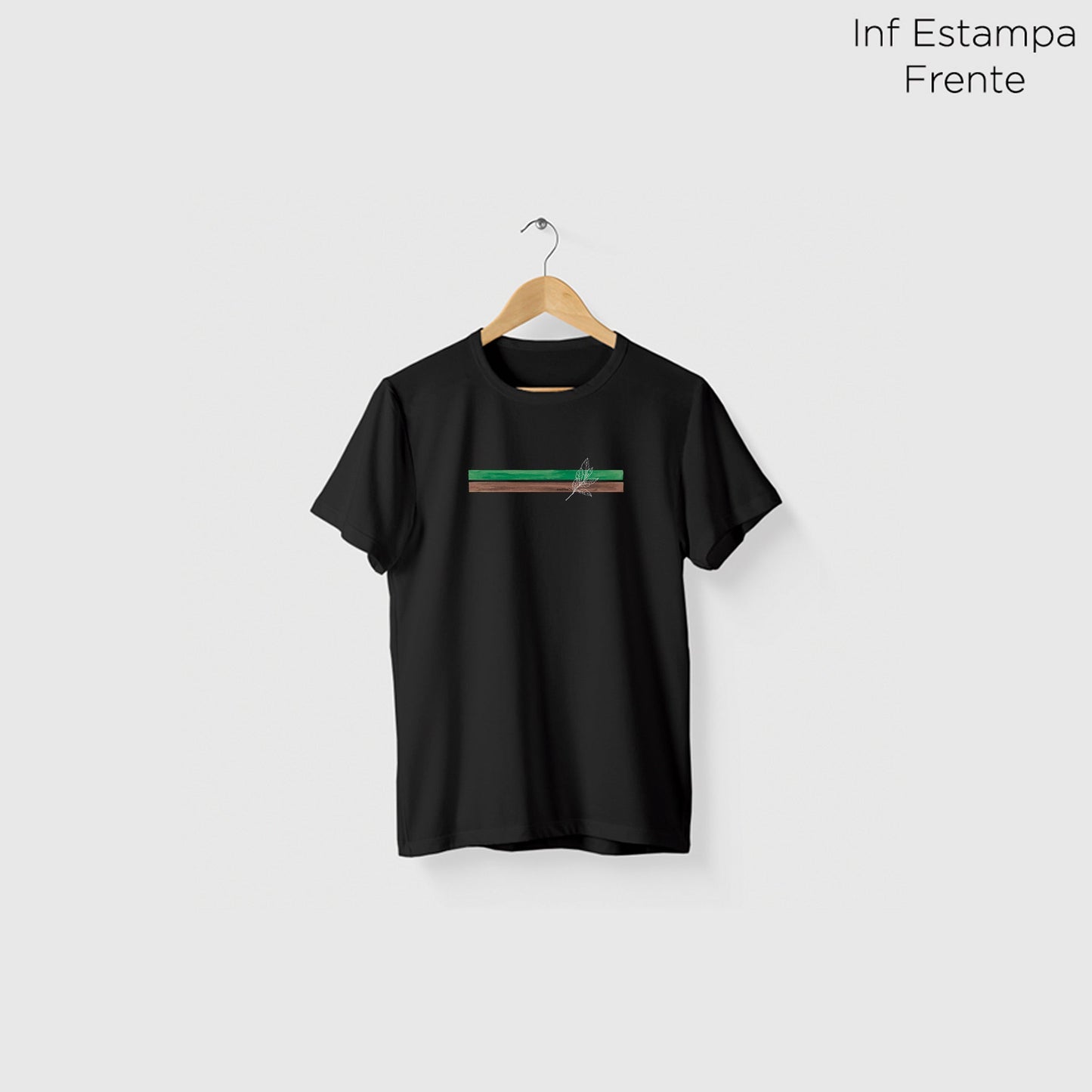 Camiseta Amazônia LISTRAS TERRA - PRETO - cód 0174