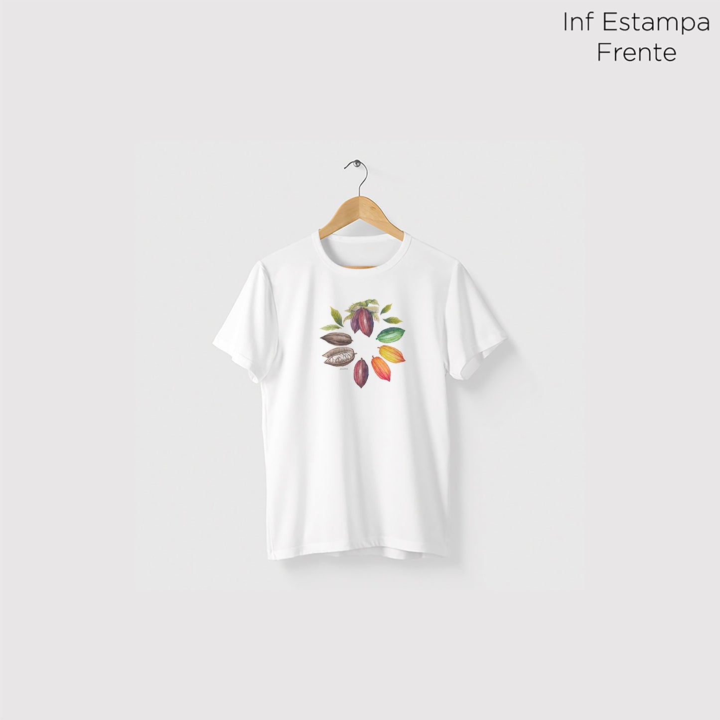 Camiseta Amazônia MANDALA CACAU - BRANCO - cód 0179