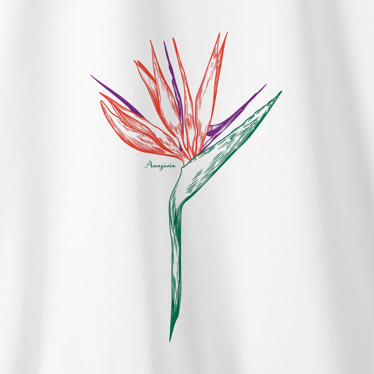 Camiseta Amazônia ESTRELÍCIA - BRANCO - cód 0196