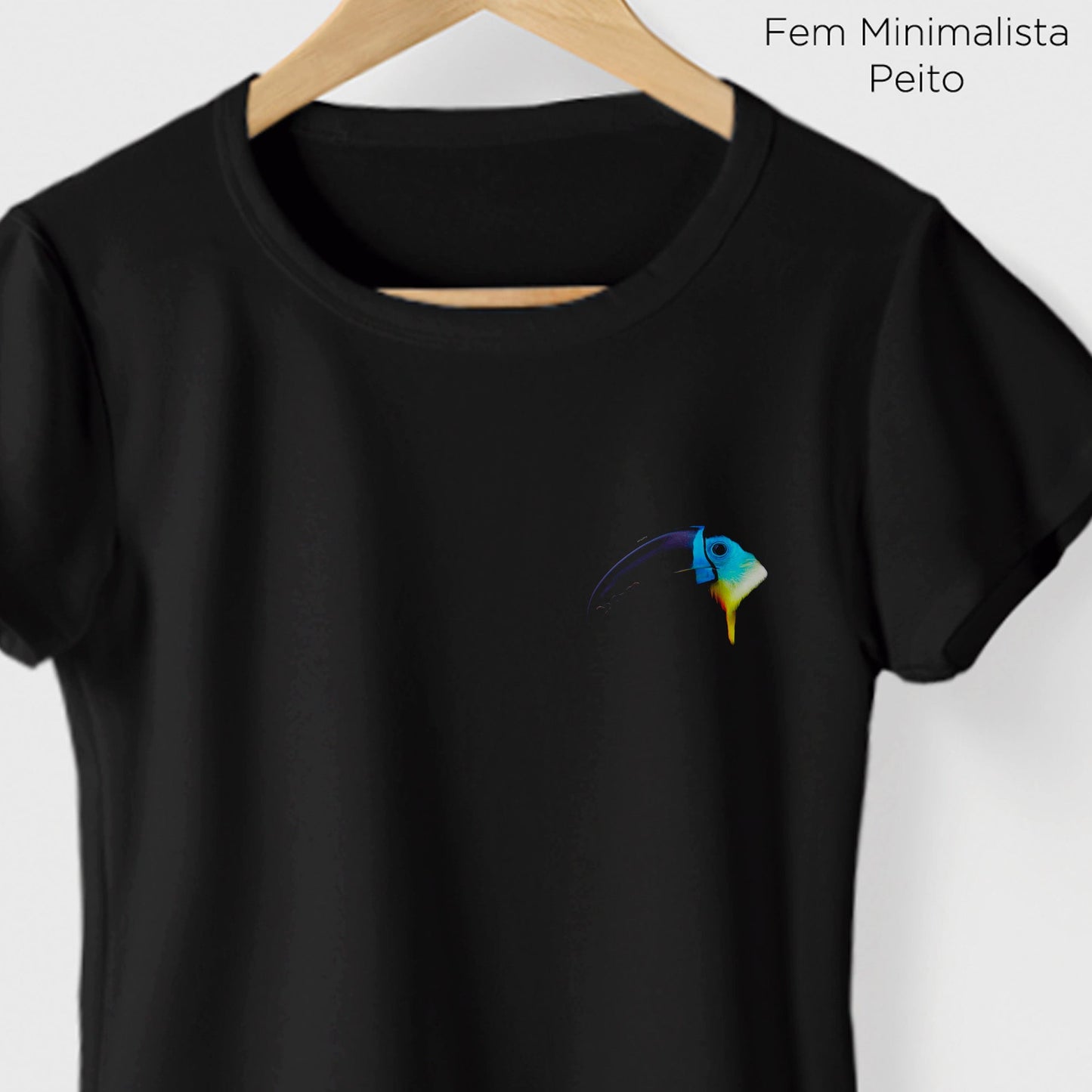 Camiseta Amazônia TUCANO-DE-BICO-PRETO – PRETO - cód 0251