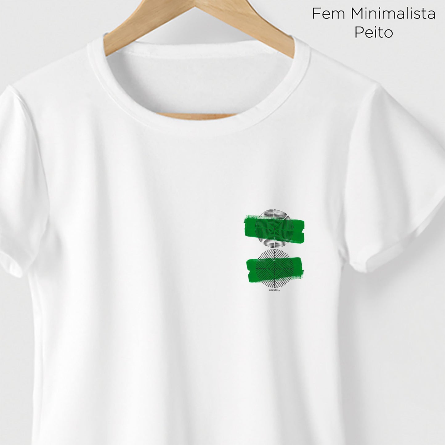 Camiseta Amazônia ARTE GRAFISMO - BRANCO - cód 0317