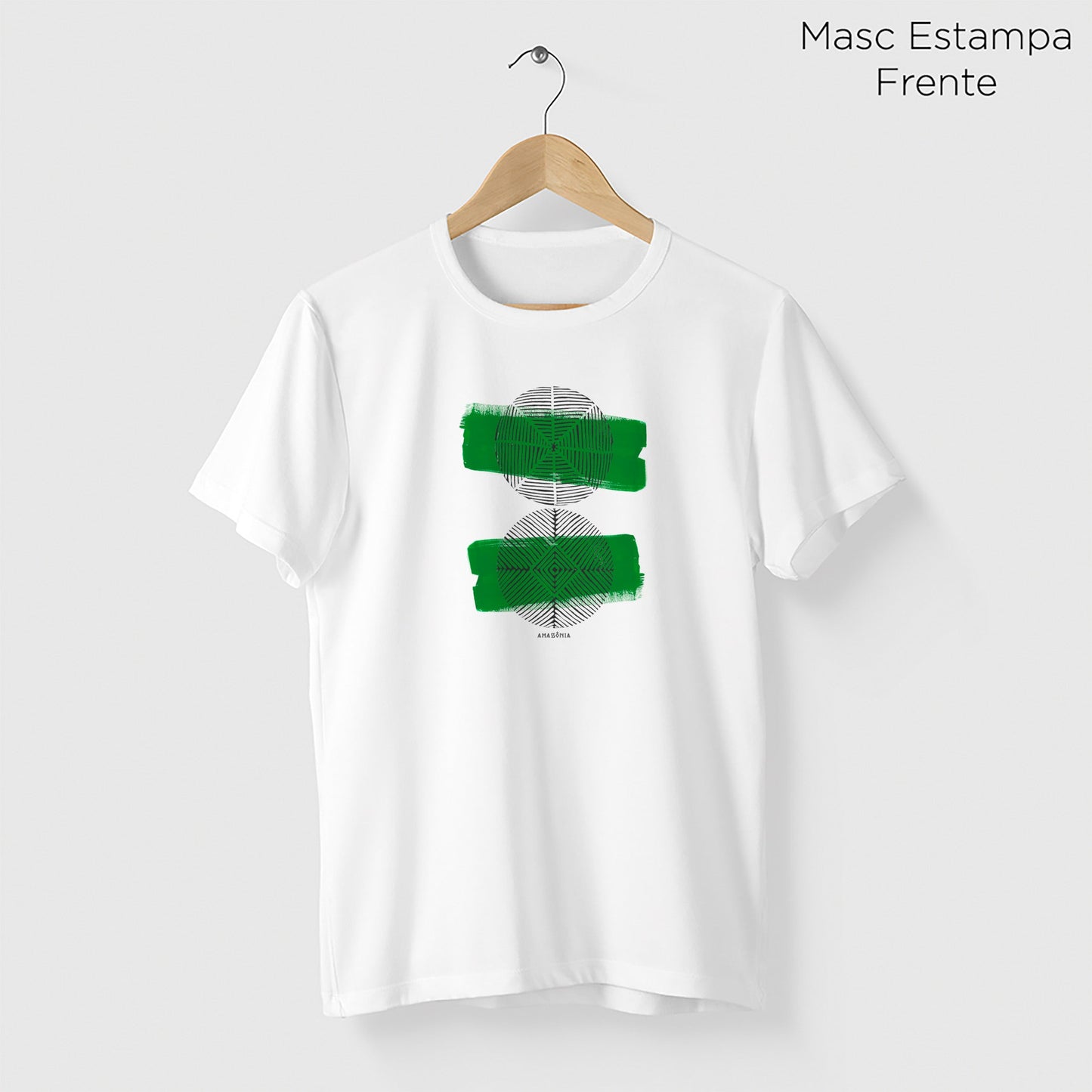 Camiseta Amazônia ARTE GRAFISMO - BRANCO - cód 0317