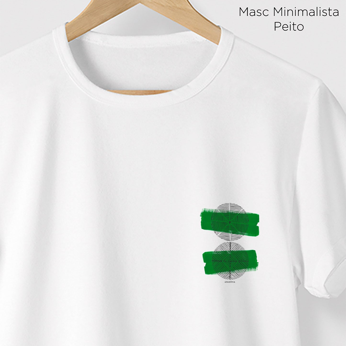 Camiseta Amazônia ARTE GRAFISMO - BRANCO - cód 0317