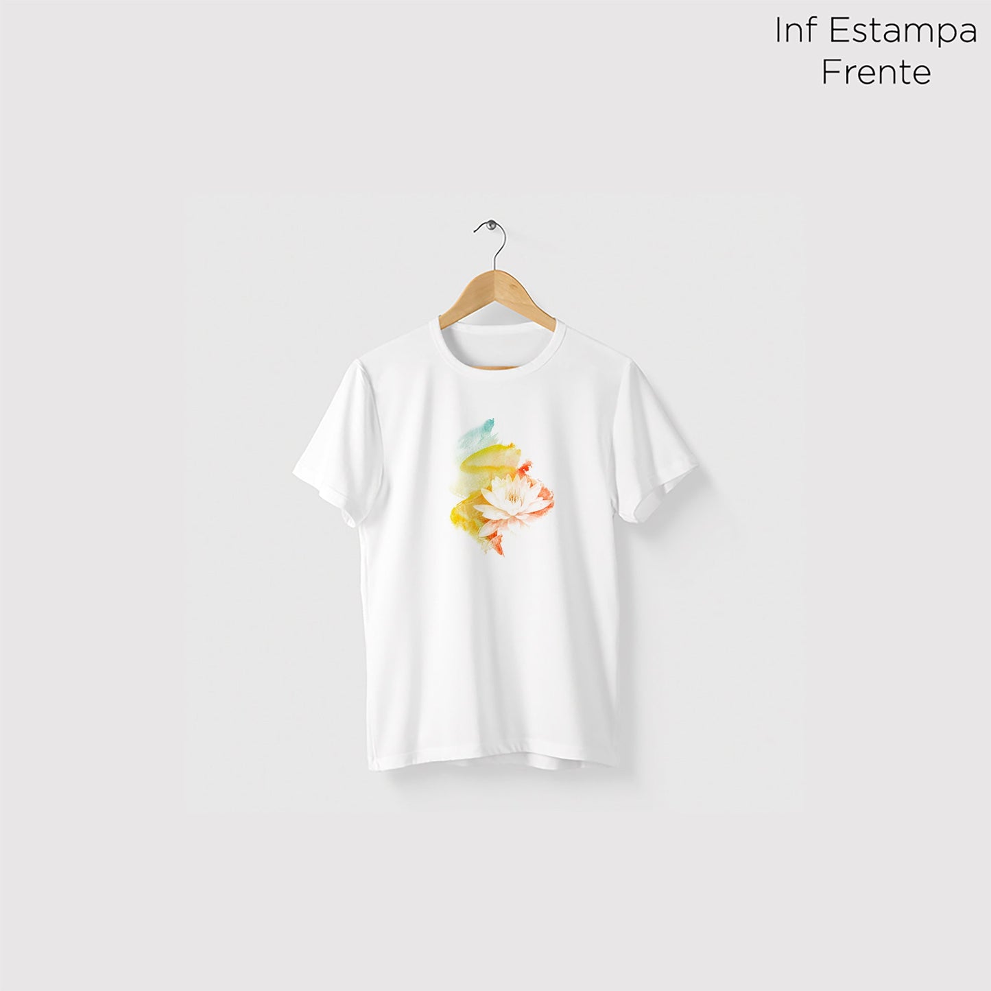 Camiseta Amazônia LOTUS AQUARELA - BRANCO - cód 0352