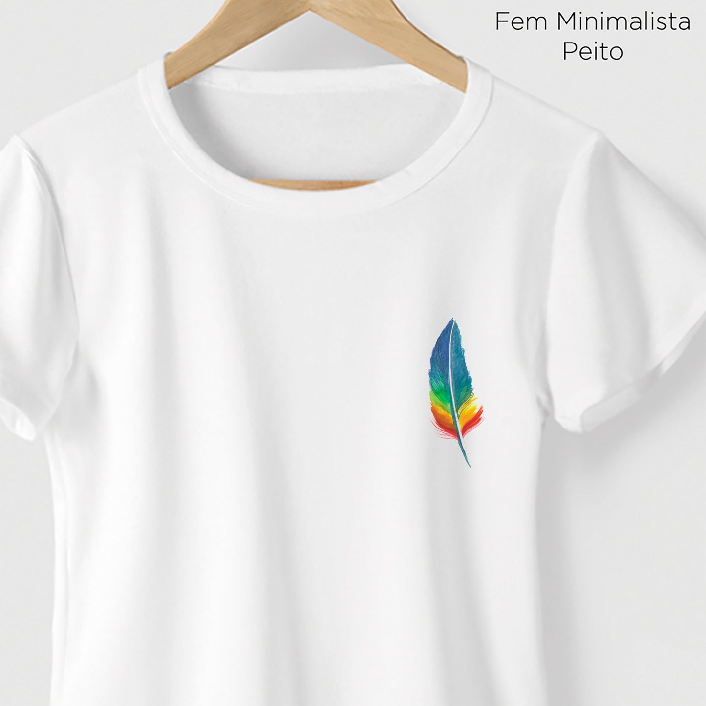 Camiseta Amazônia PENA AQUARELA - BRANCO - cód 0361
