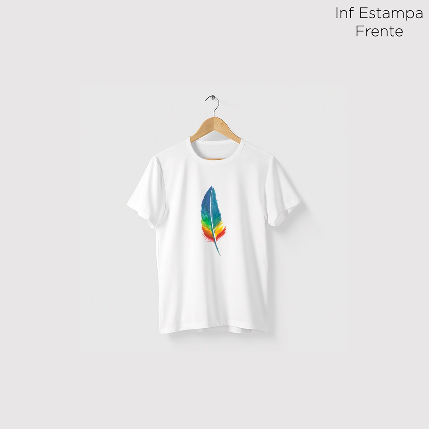 Camiseta Amazônia PENA AQUARELA - BRANCO - cód 0361