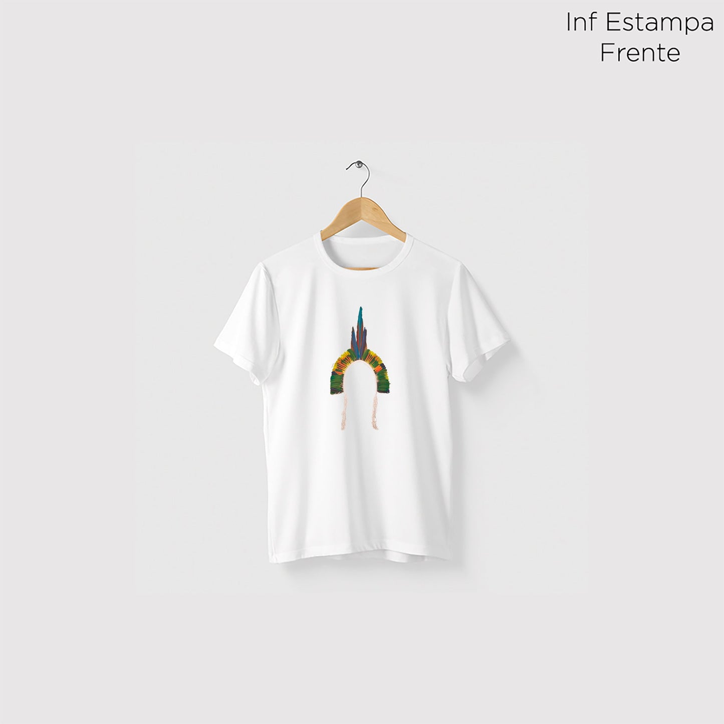 Camiseta Amazônia COCAR PATAXÓ - BRANCO - cód 0370