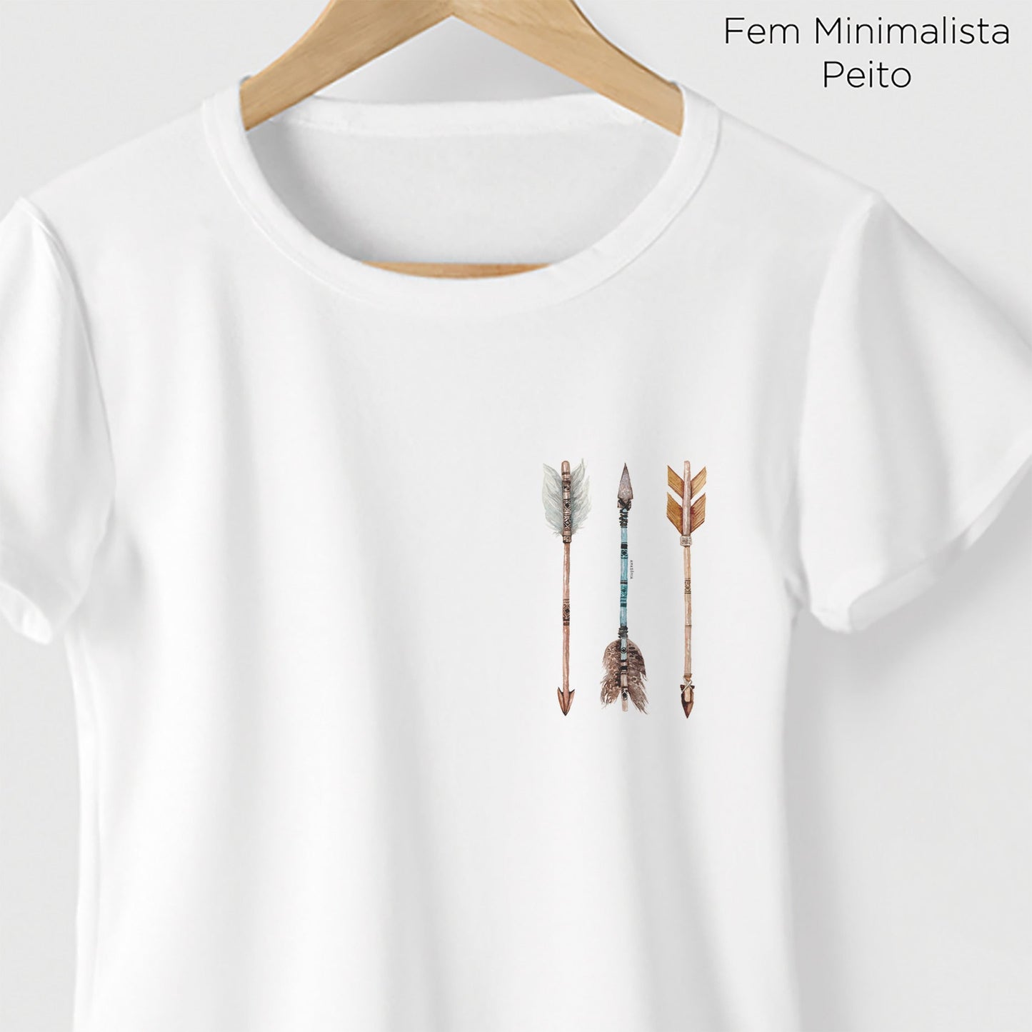 Camiseta Amazônia FLECHAS PARAKANÃ – BRANCO - cód 0375