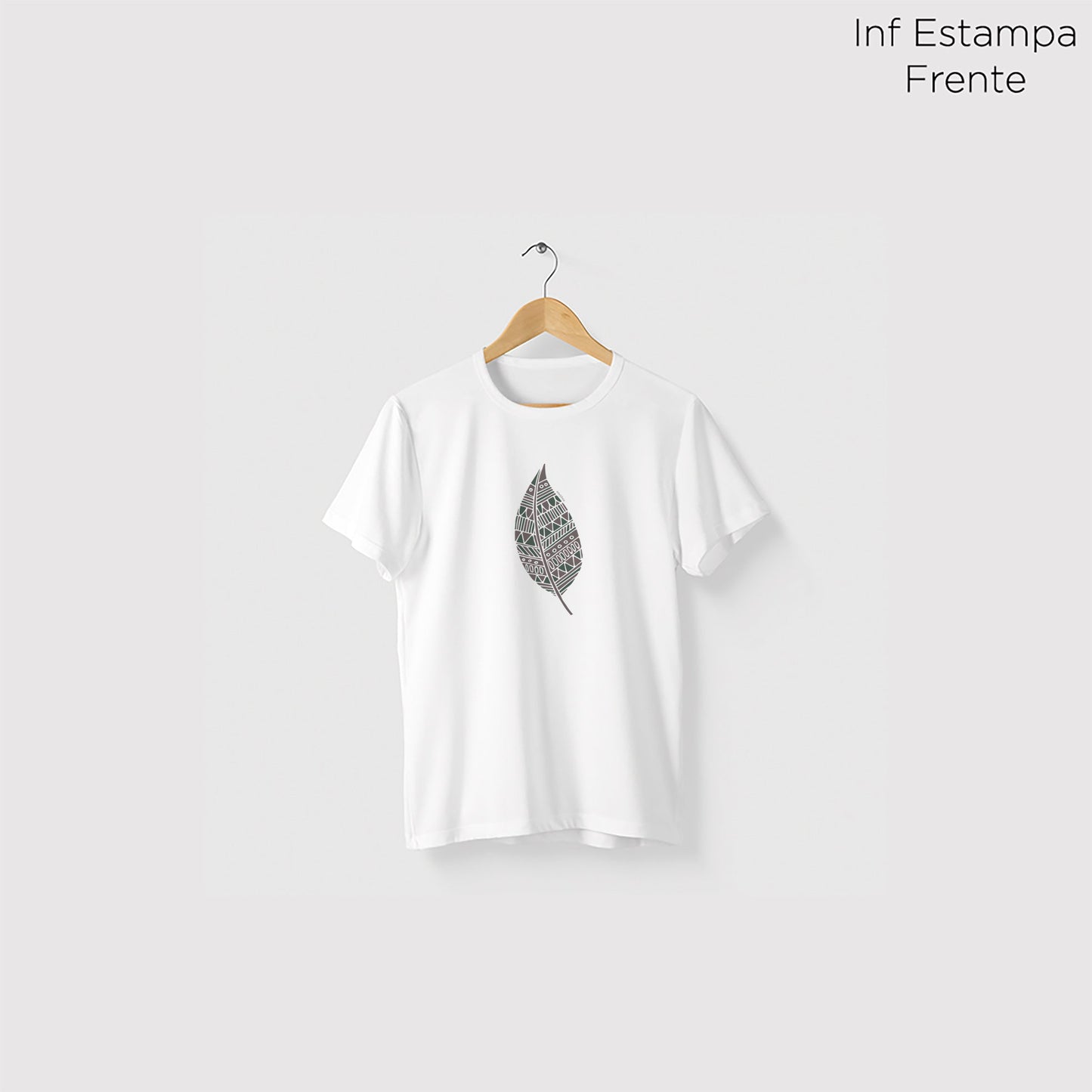 Camiseta Amazônia FOLHA GRAFISMO - BRANCO - cód 0397