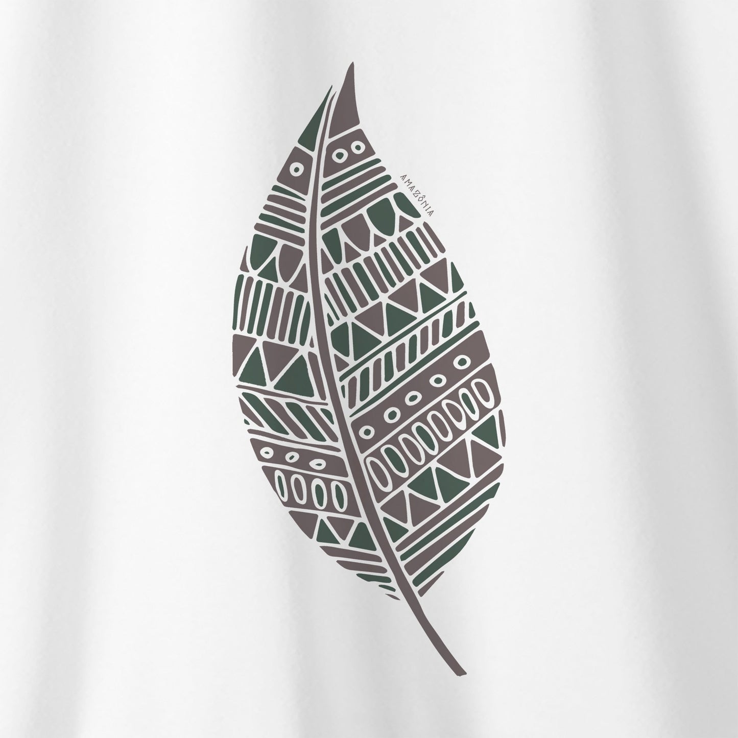 Camiseta Amazônia FOLHA GRAFISMO - BRANCO - cód 0397