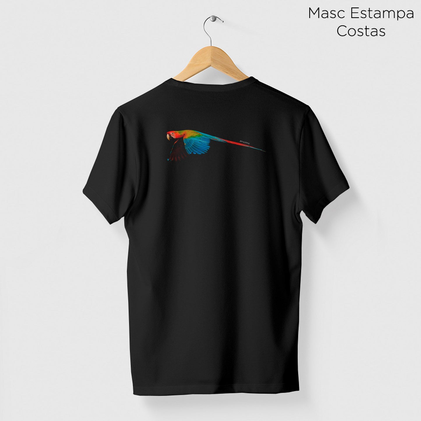 Camiseta Amazônia ARARA SOLO - PRETO - cód 0408