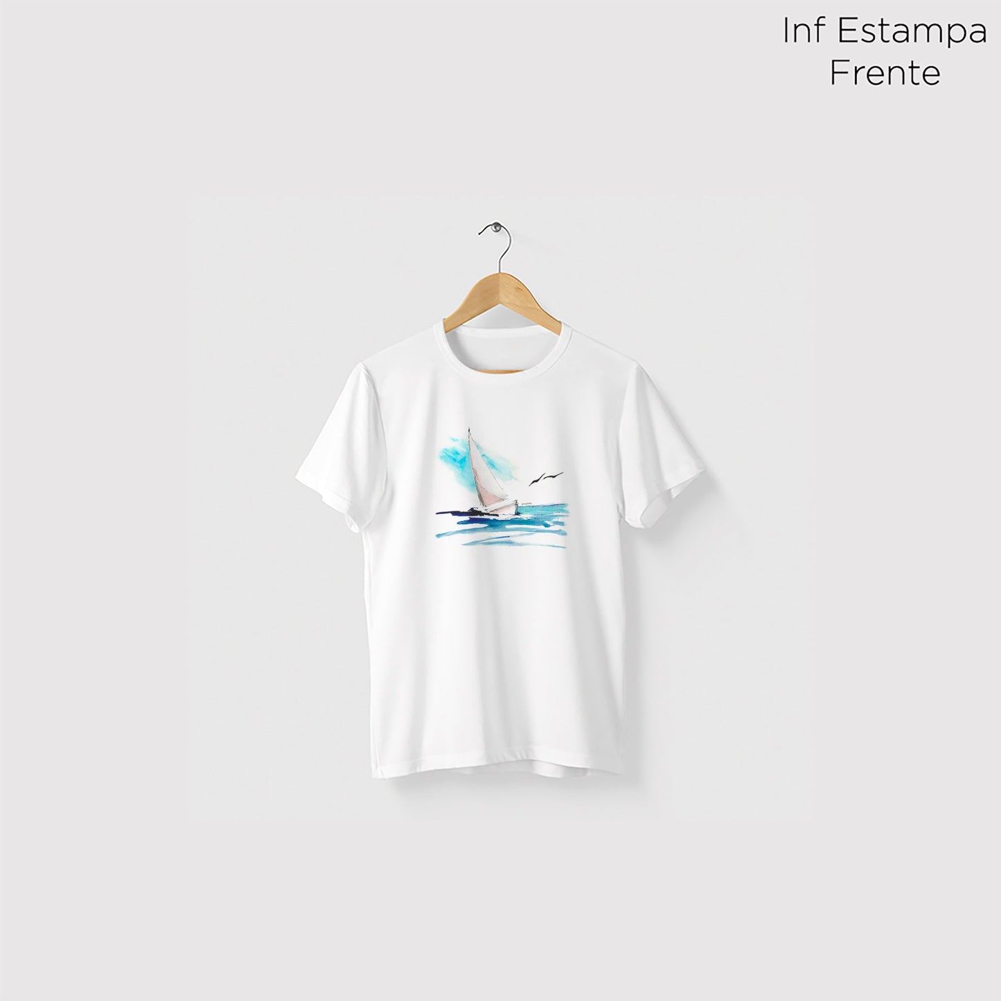 Camiseta Amazônia BARCO E MAR - BRANCO - cód 0438