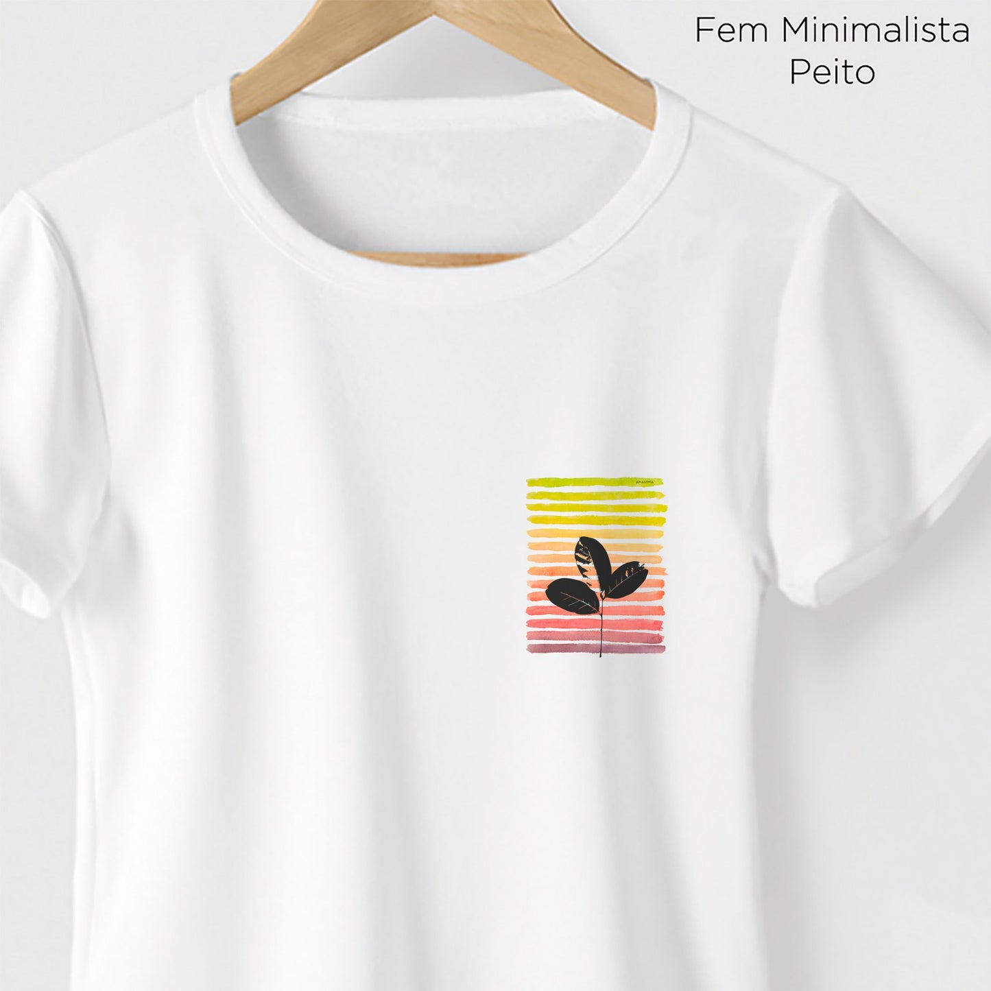 Camiseta Amazônia CORES PLANTA - BRANCO - cód 0467