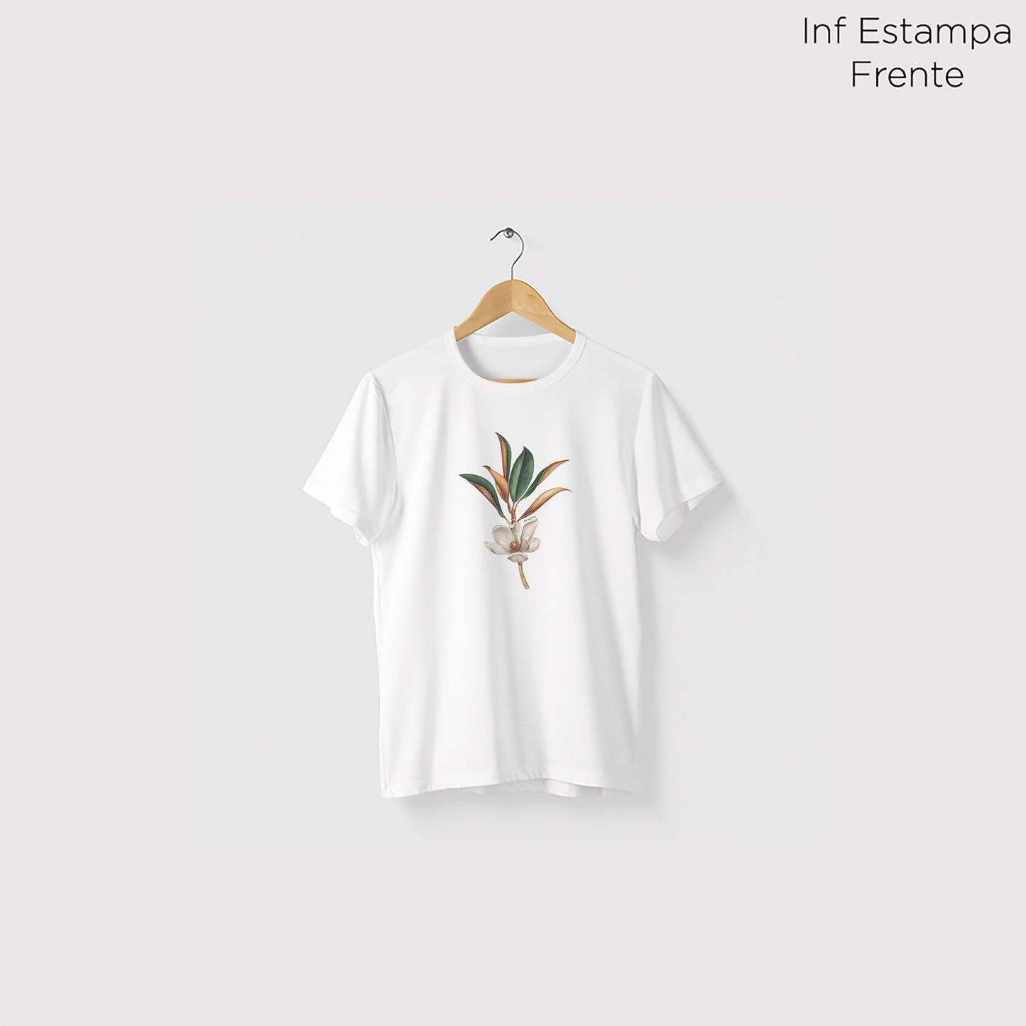 Camiseta Amazônia ARTE FLORA - BRANCO - cód 0469