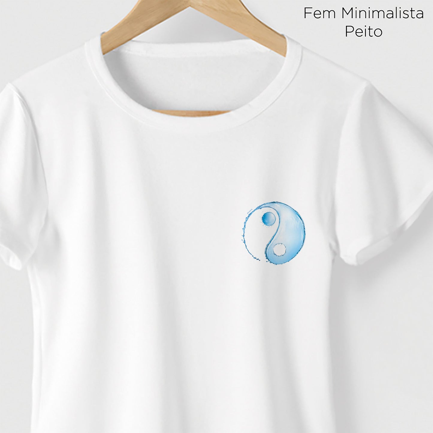 Camiseta Amazônia YIN YANG ÁGUA - BRANCO - cód 0565