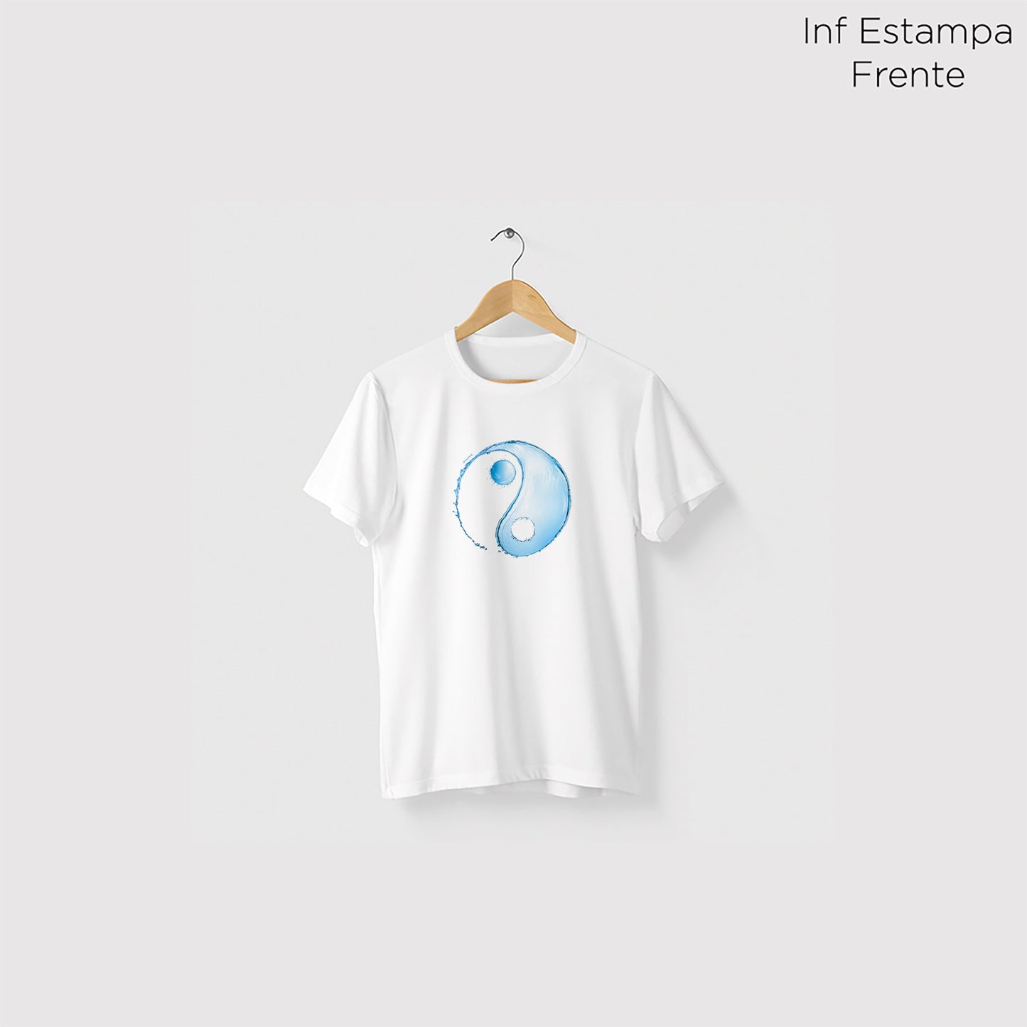 Camiseta Amazônia YIN YANG ÁGUA - BRANCO - cód 0565