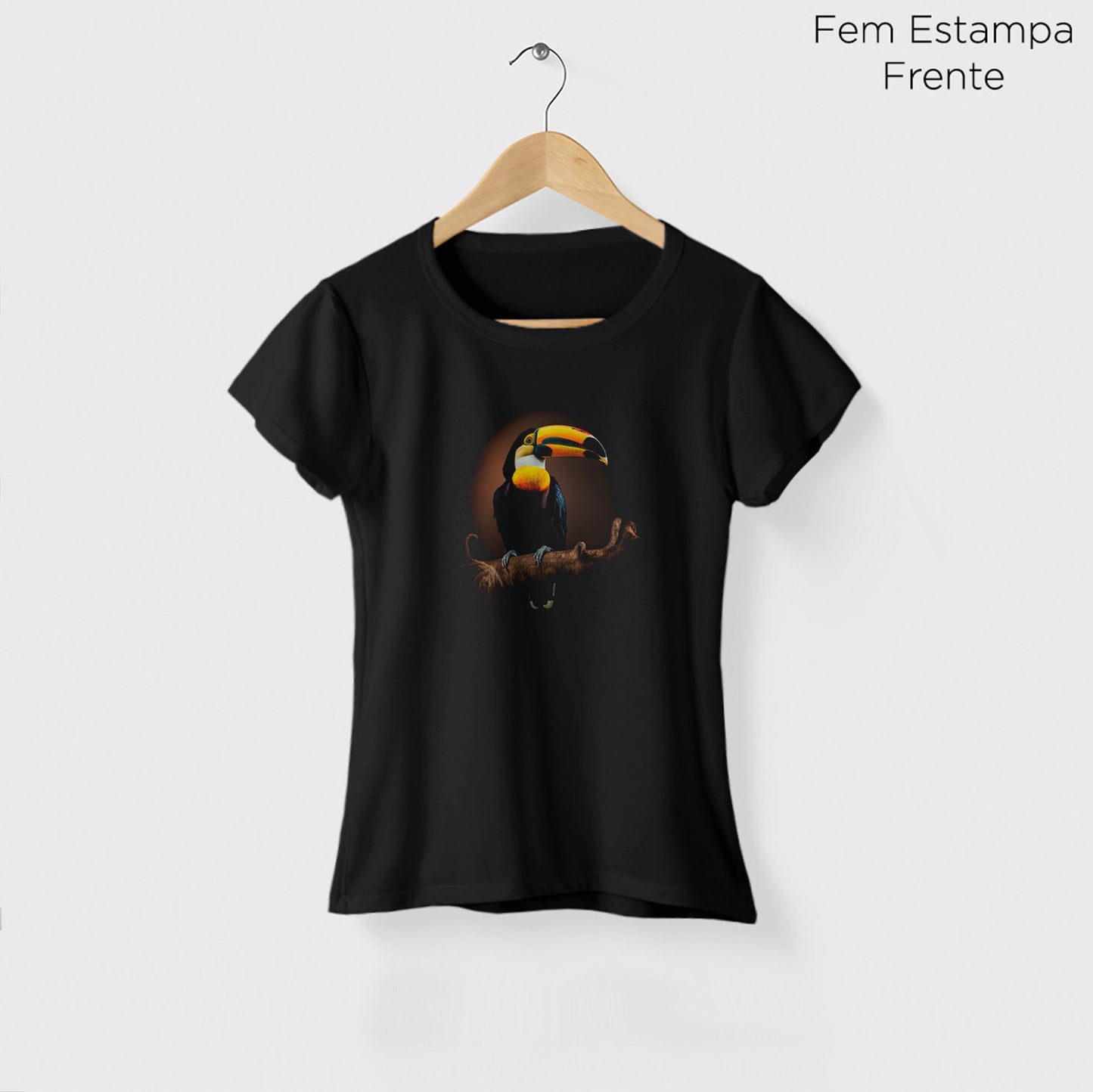 Camiseta Amazônia TUCANO LUAR - PRETO - cód 0575
