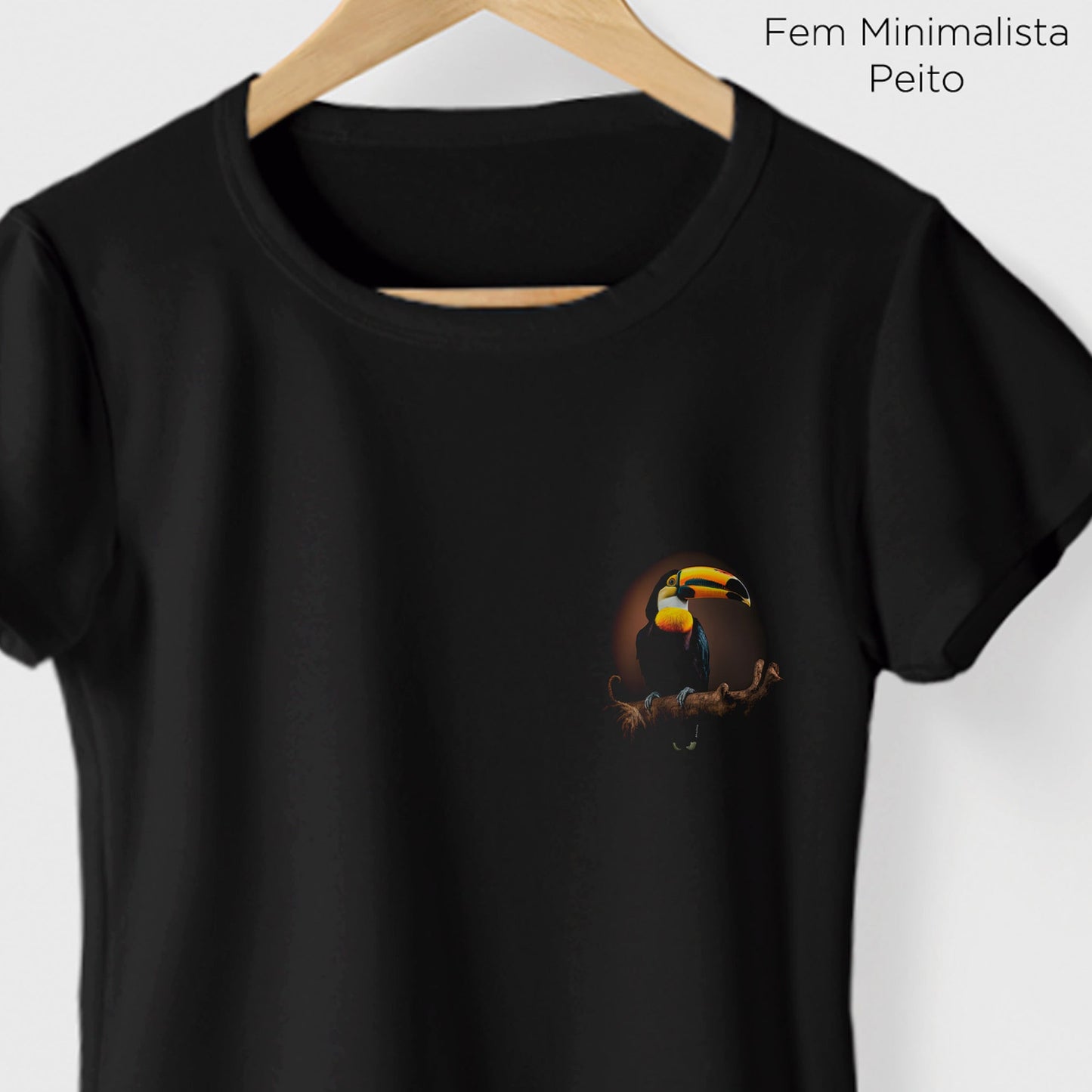 Camiseta Amazônia TUCANO LUAR - PRETO - cód 0575