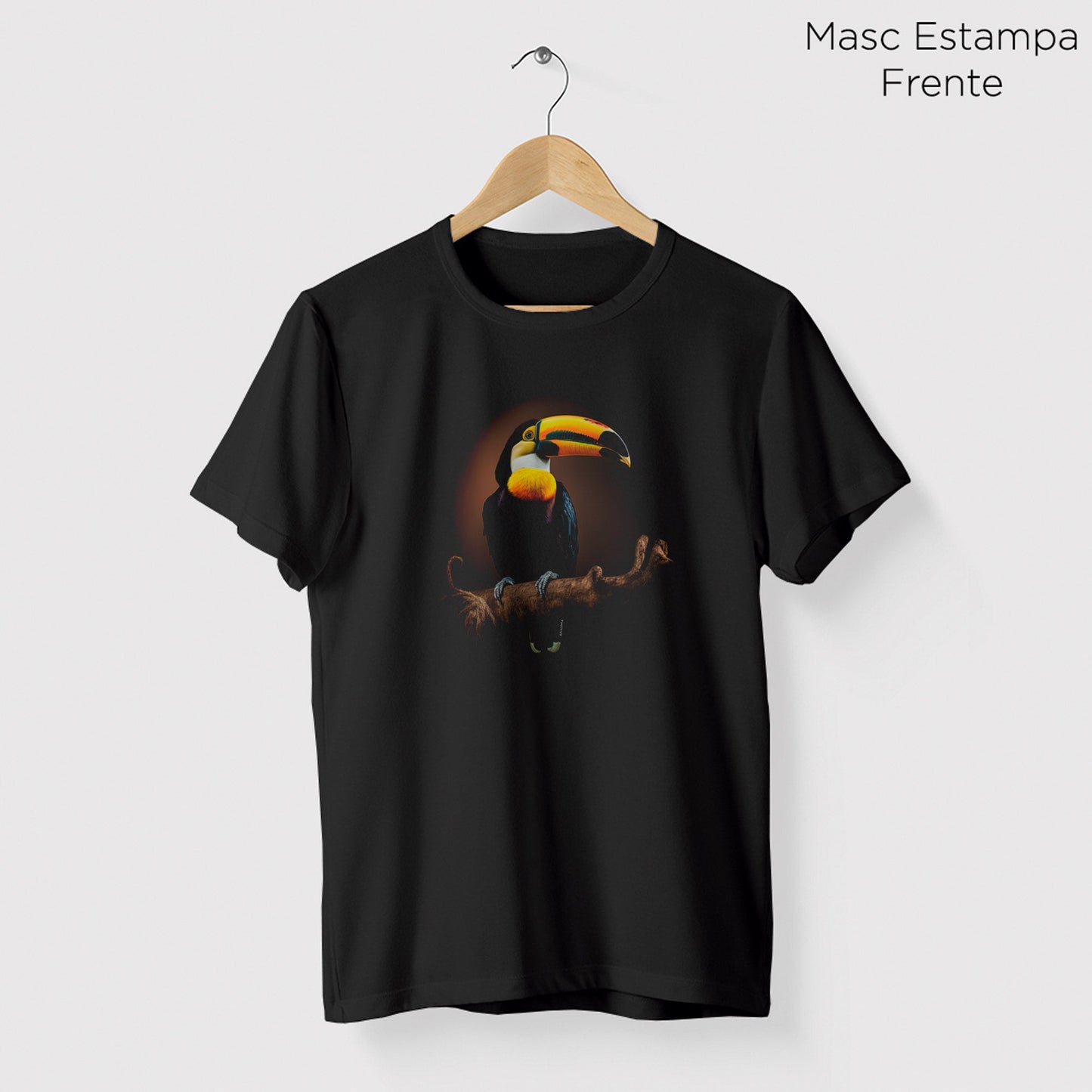 Camiseta Amazônia TUCANO LUAR - PRETO - cód 0575