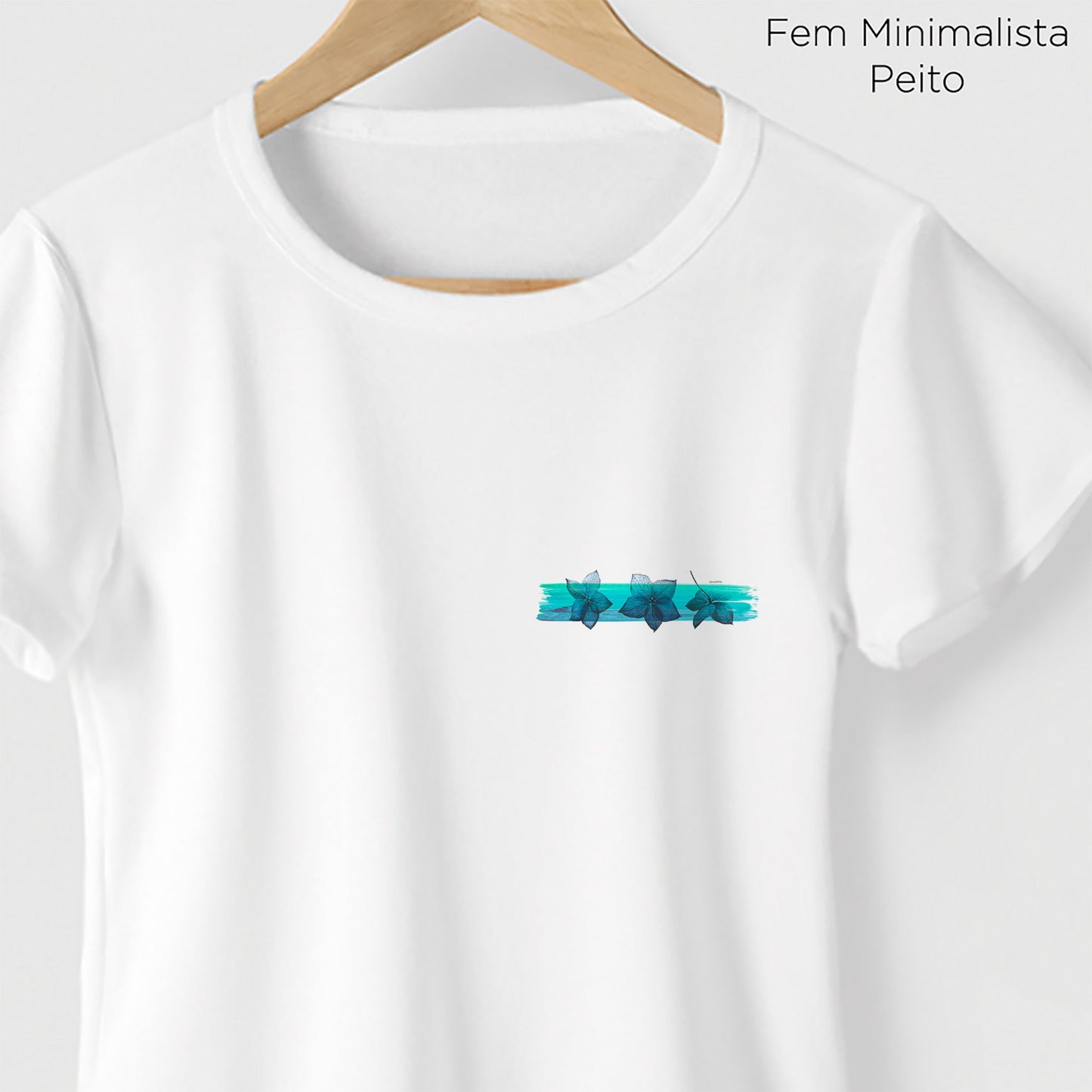 Camiseta Amazônia TINTA FLORES - BRANCO - cód 0578