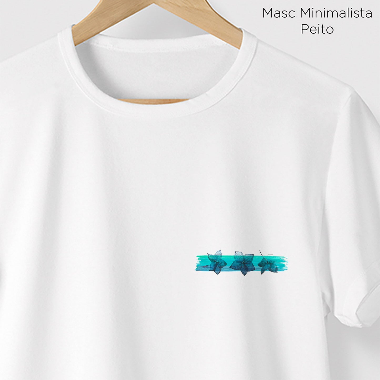 Camiseta Amazônia TINTA FLORES - BRANCO - cód 0578