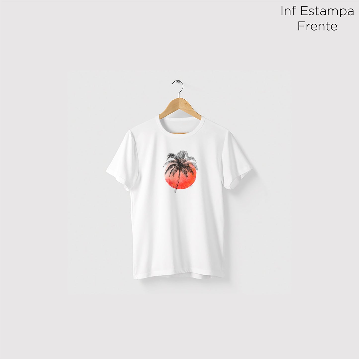 Camiseta Amazônia SUNSET PALM - BRANCO - cód 0581