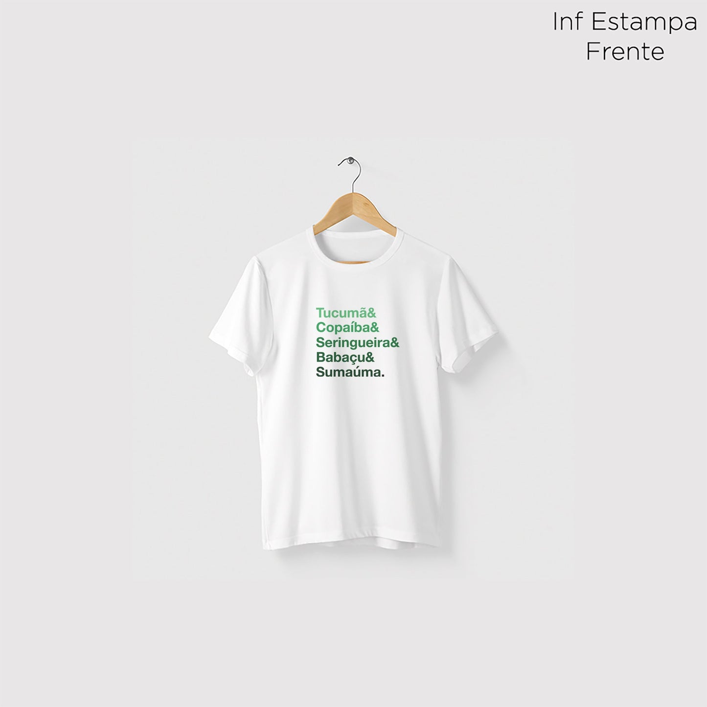 Camiseta Amazônia ÁRVORES DA AMAZÔNIA - BRANCO - cód 0597