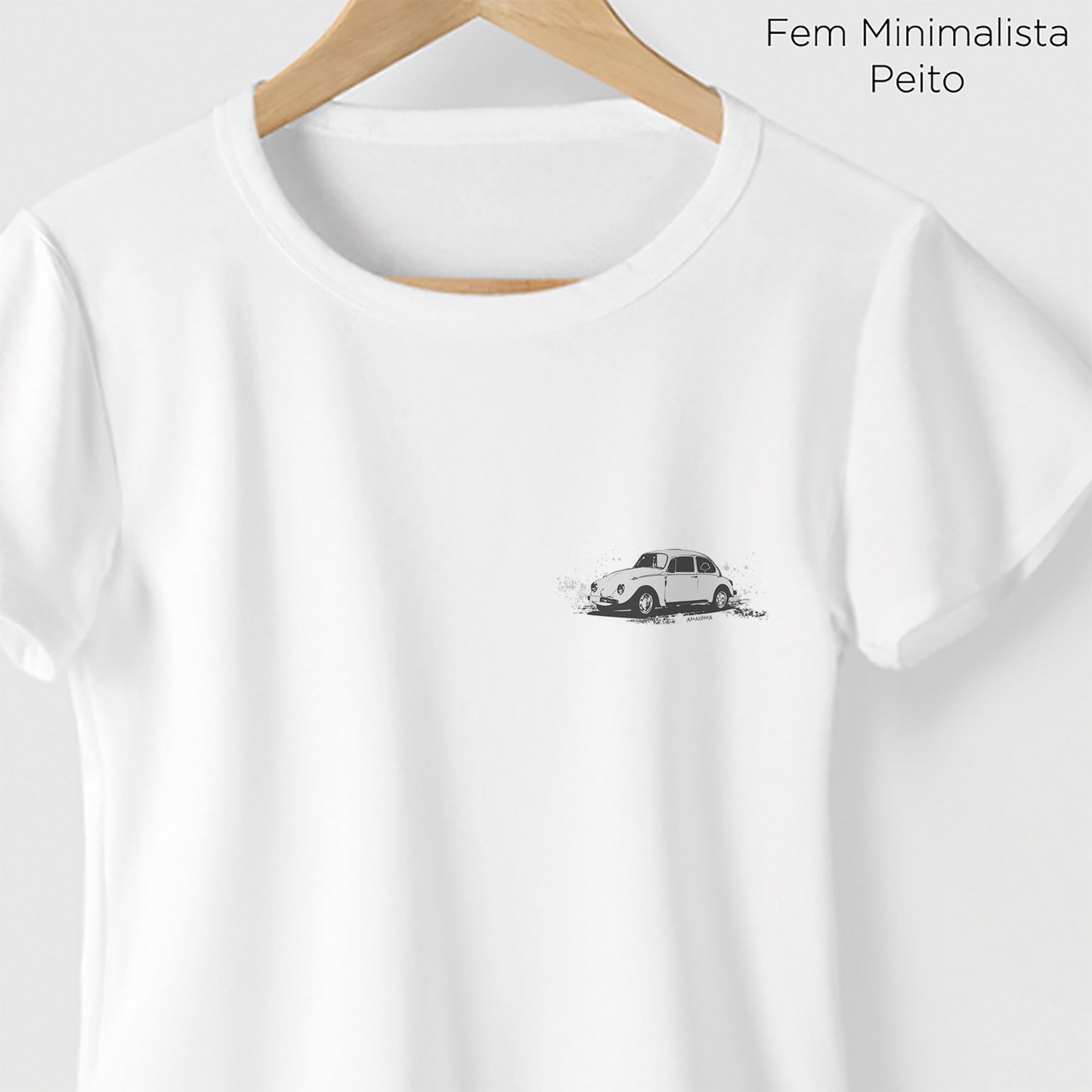 Camiseta Amazônia FUSCA RETRÔ - BRANCO - cód 0665