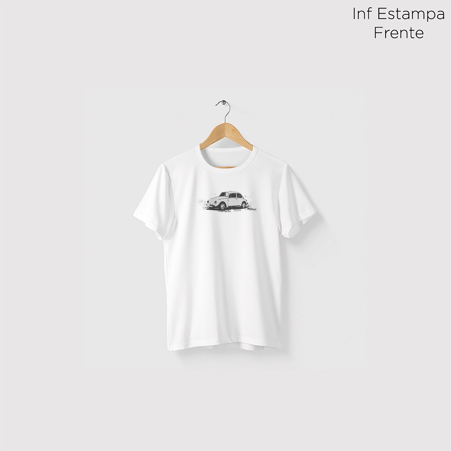 Camiseta Amazônia FUSCA RETRÔ - BRANCO - cód 0665