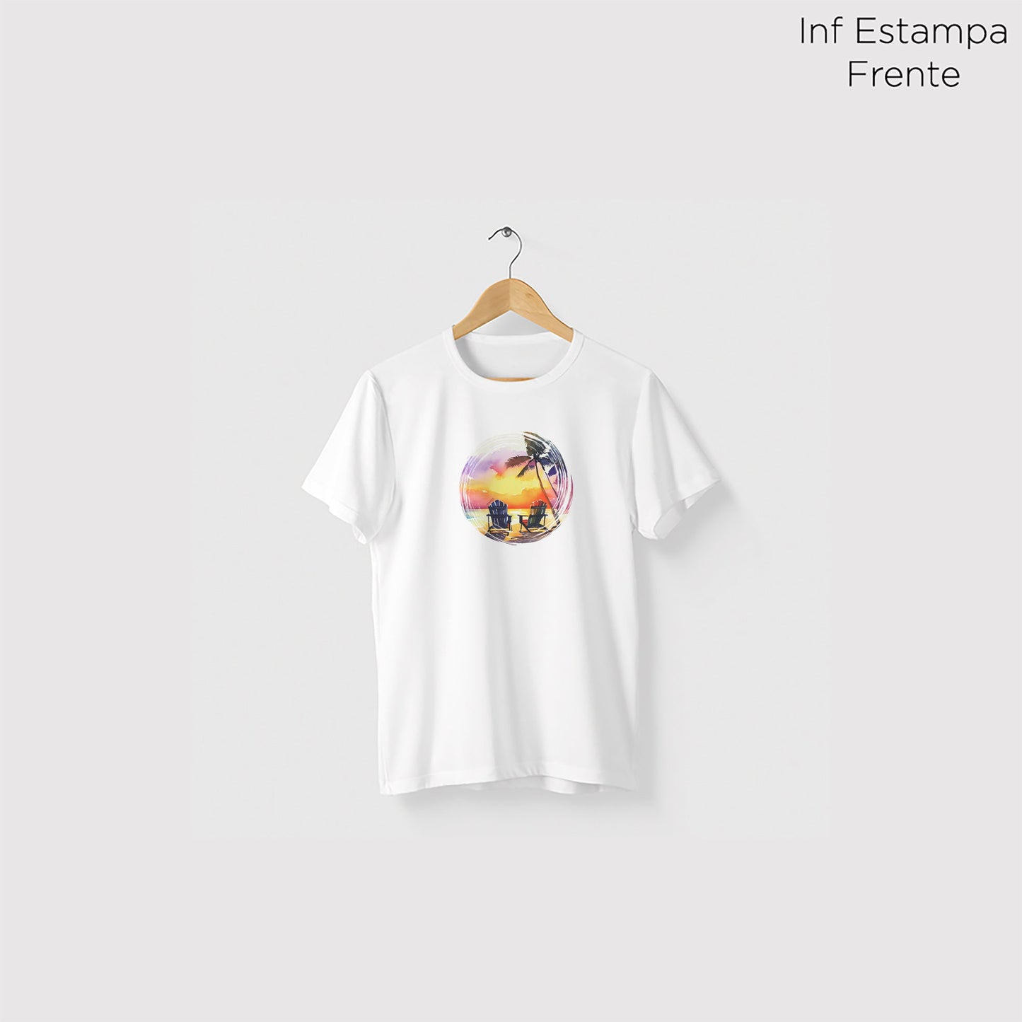 Camiseta Amazônia SUNSET VIBES - BRANCO - cód 0728