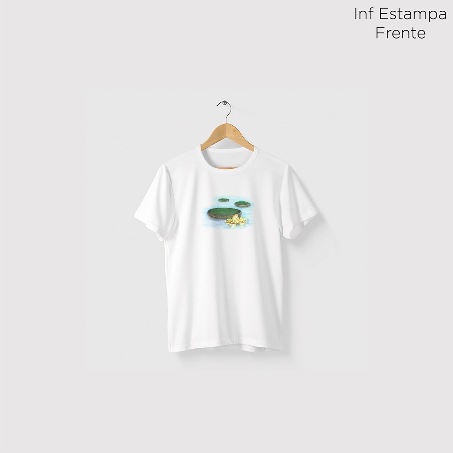 Camiseta Amazônia VITÓRIA-RÉGIA - BRANCO - cód 0742