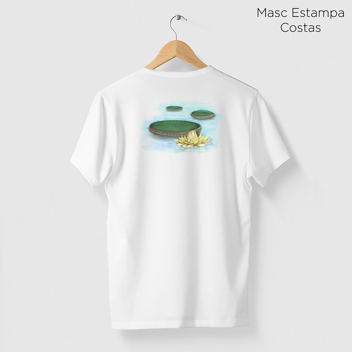 Camiseta Amazônia VITÓRIA-RÉGIA - BRANCO - cód 0742