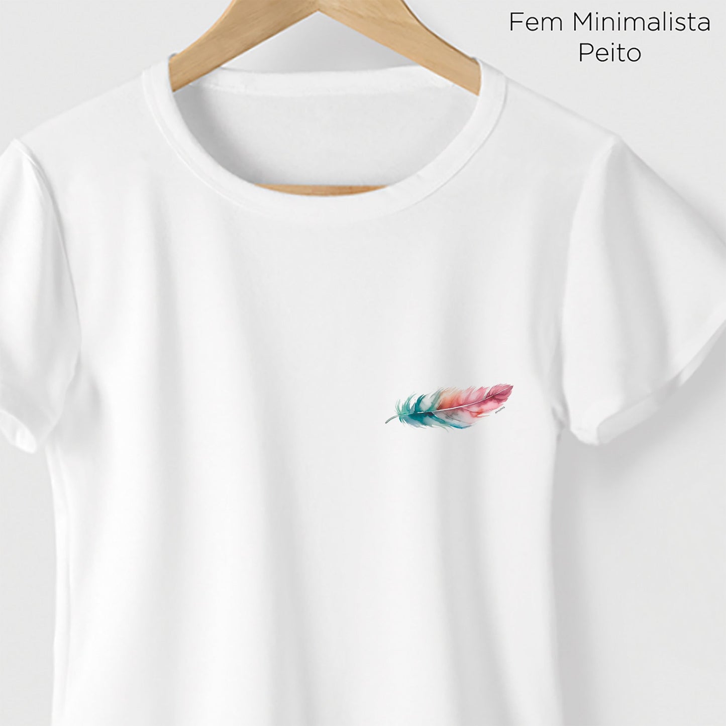 Camiseta Amazônia PENA PERFEITA - BRANCO - cód 0756
