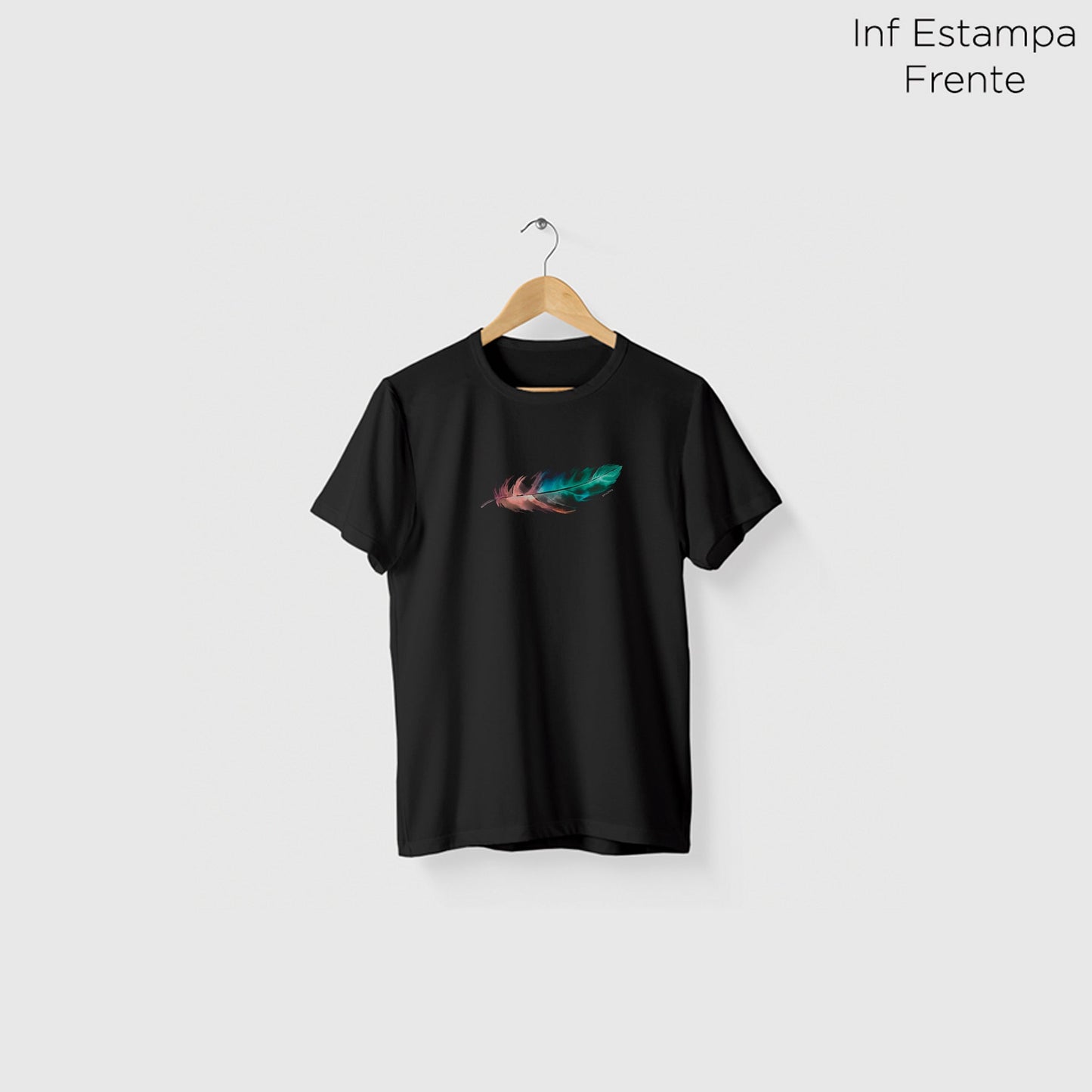 Camiseta Amazônia PENA PERFEITA - PRETO - cód 0756