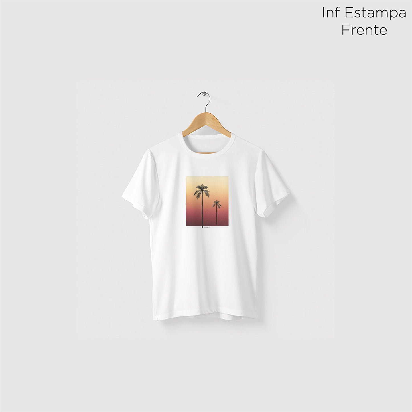 Camiseta Amazônia SUNSET PALM - BRANCO - cód 0765
