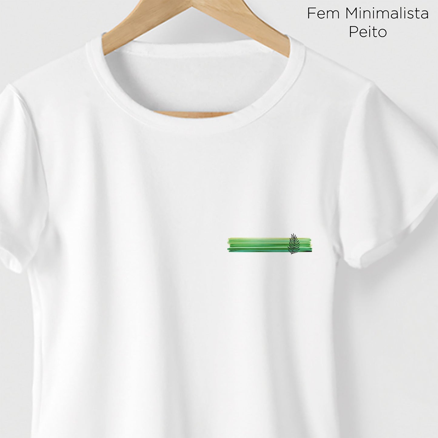Camiseta Amazônia LEAF STRIPE - BRANCO - cód 0781