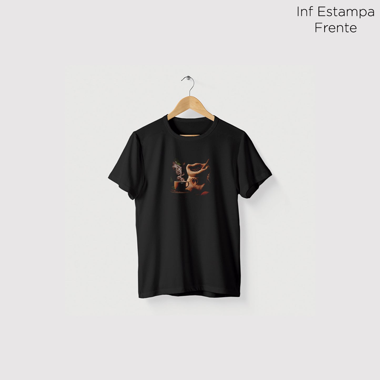 Camiseta Algoodão Preto - cód 0843