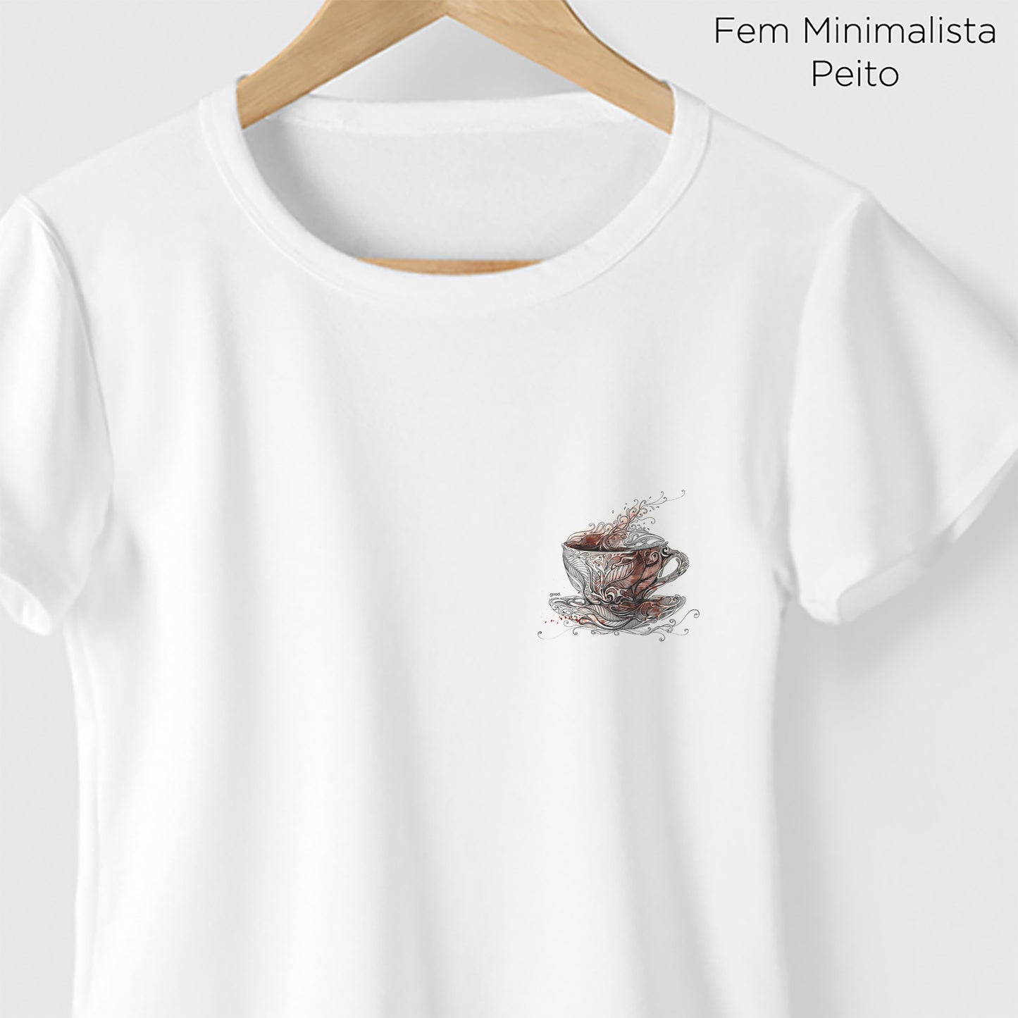 Camiseta Algoodão Branco - cód 0844