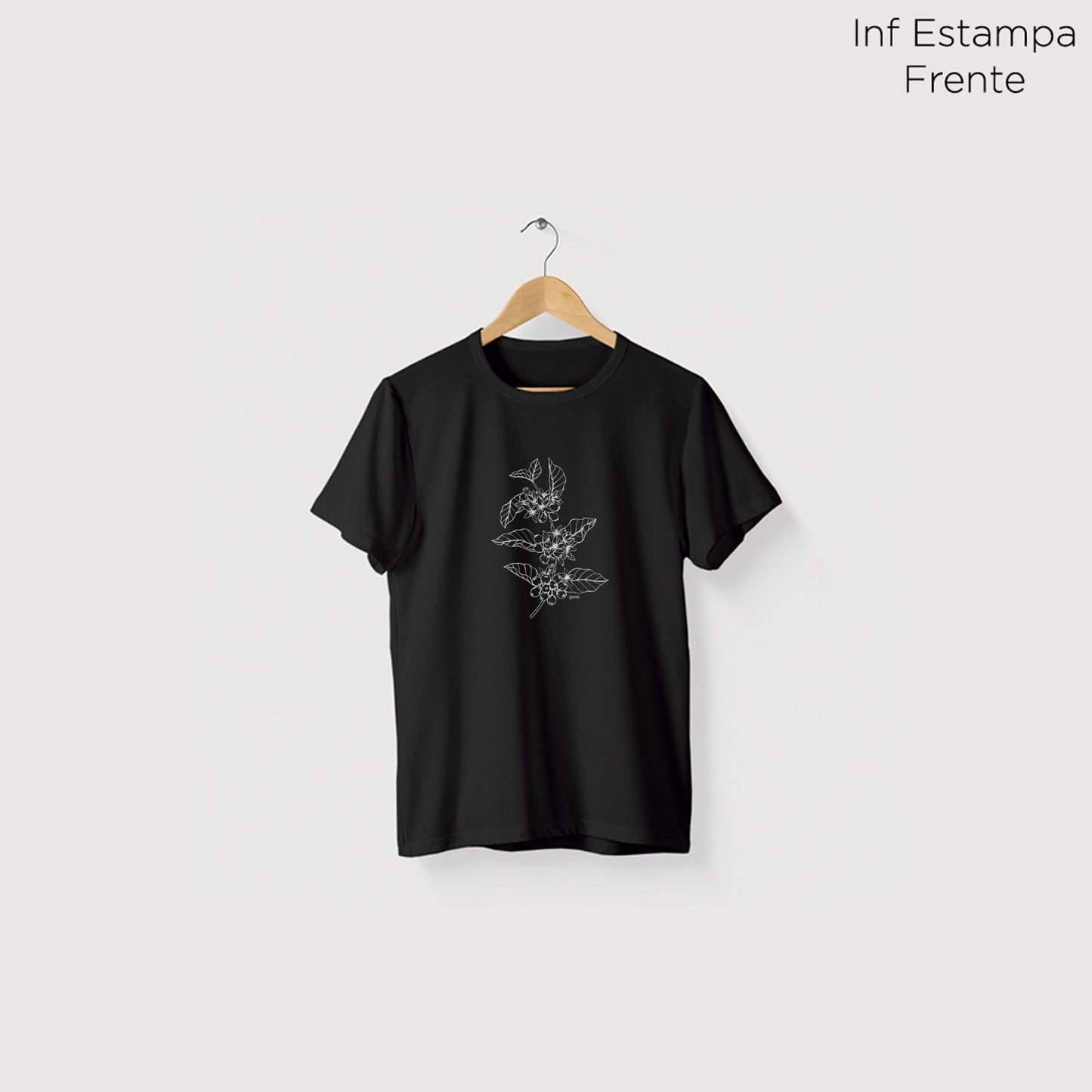Camiseta Algoodão Preto - cód 0846