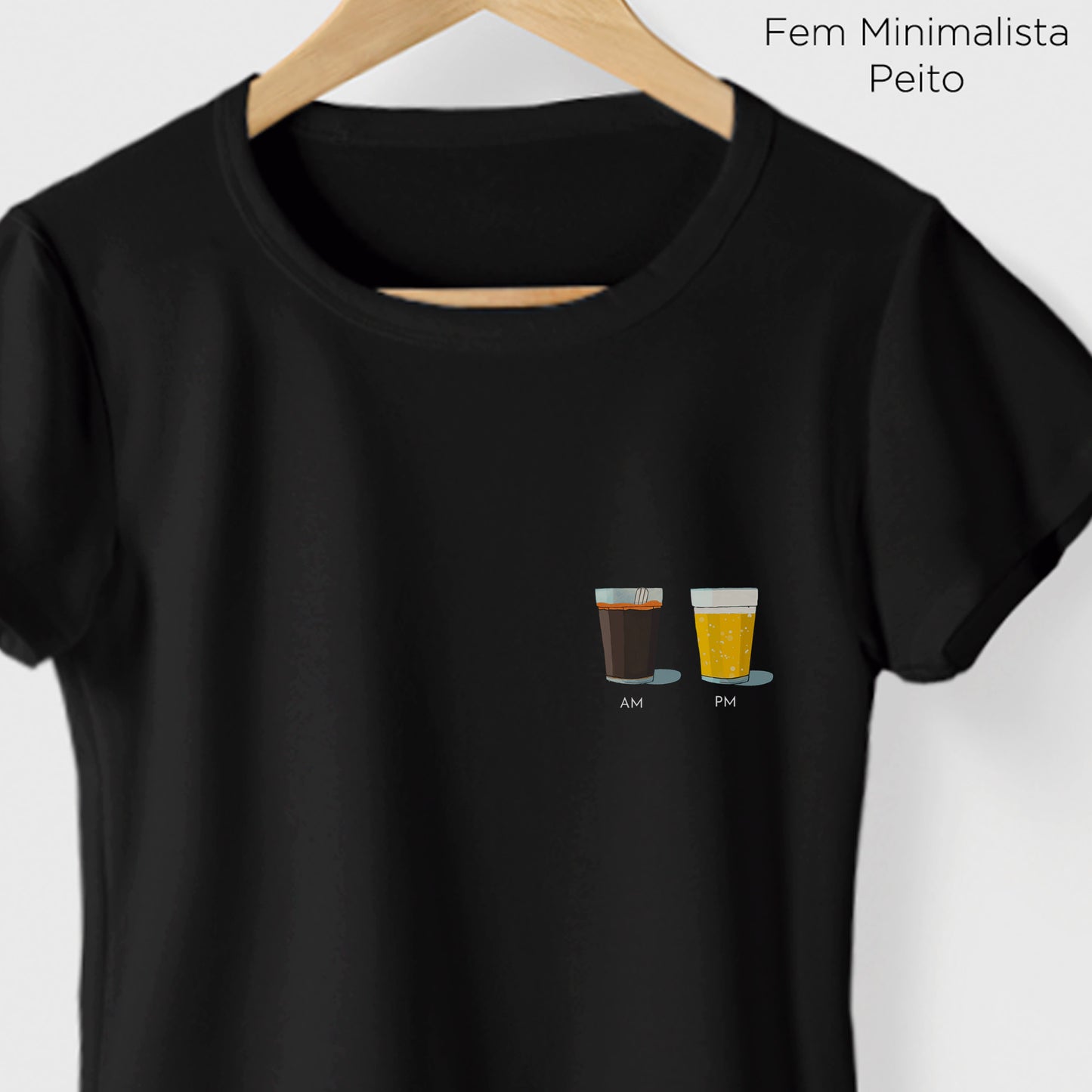 Camiseta Algoodão Preto - cód 0853