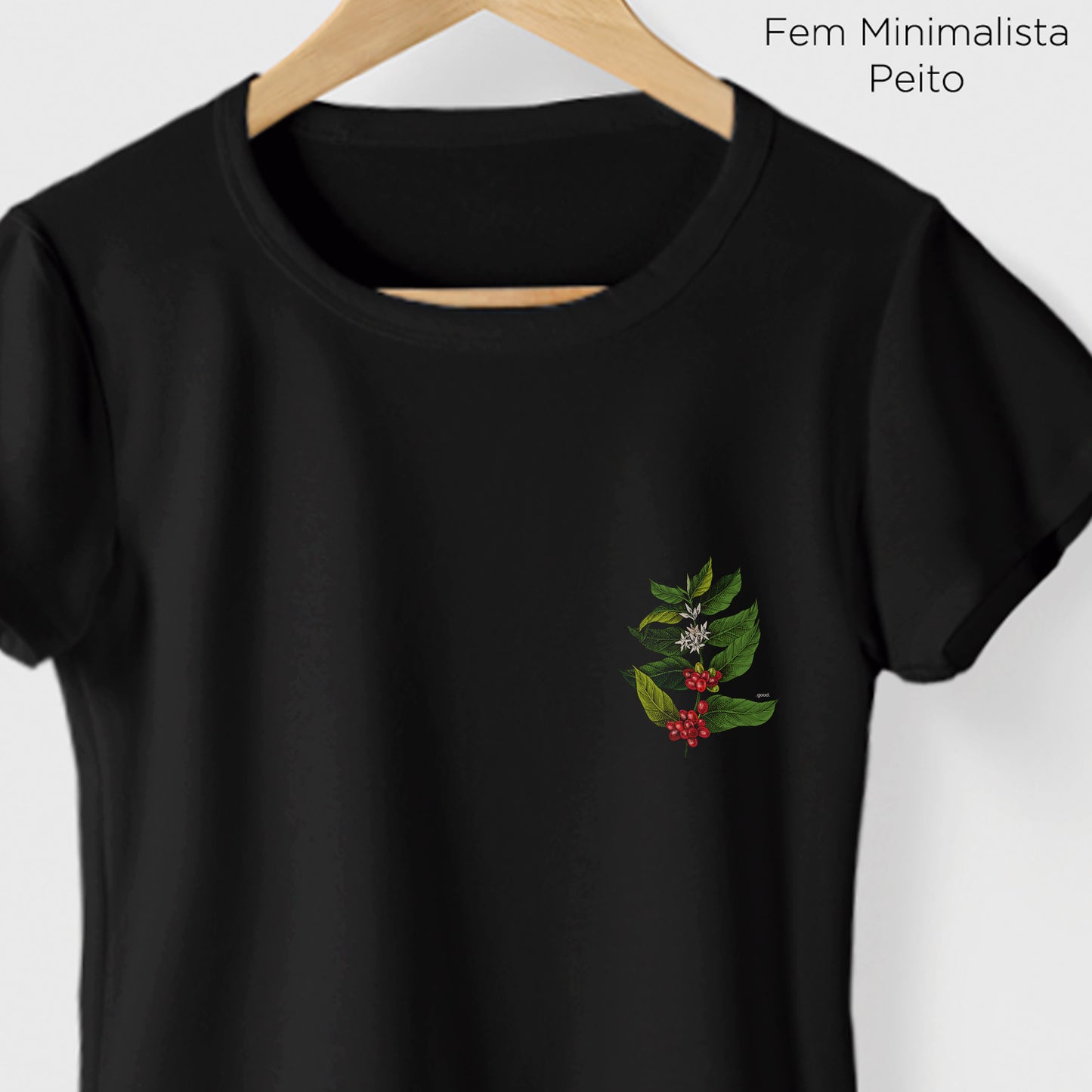 Camiseta Algoodão Preto - cód 0854