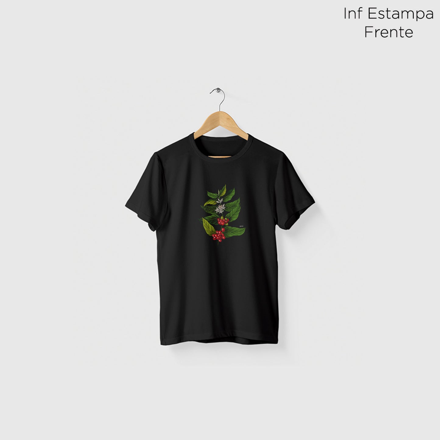 Camiseta Algoodão Preto - cód 0854