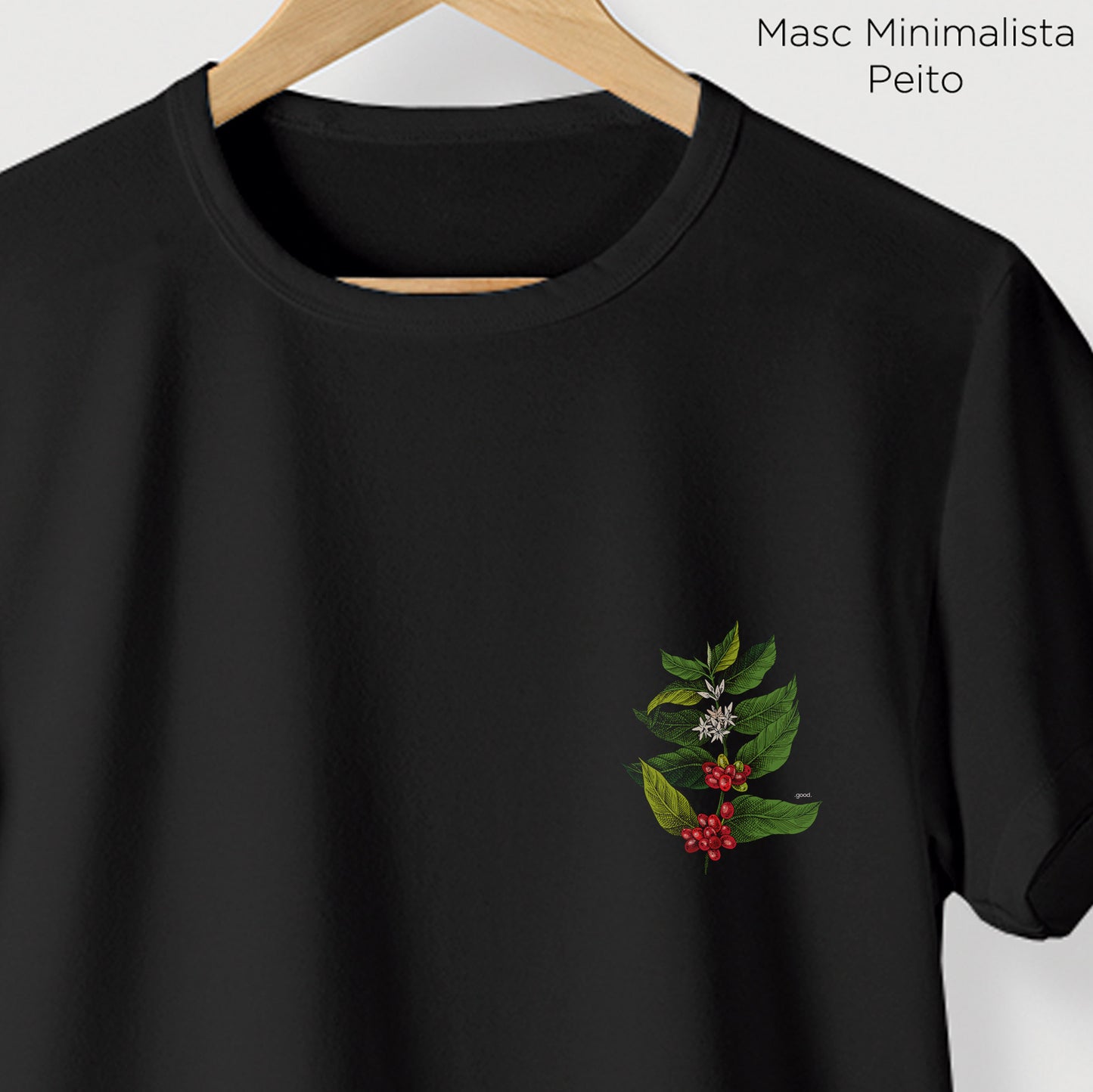 Camiseta Algoodão Preto - cód 0854