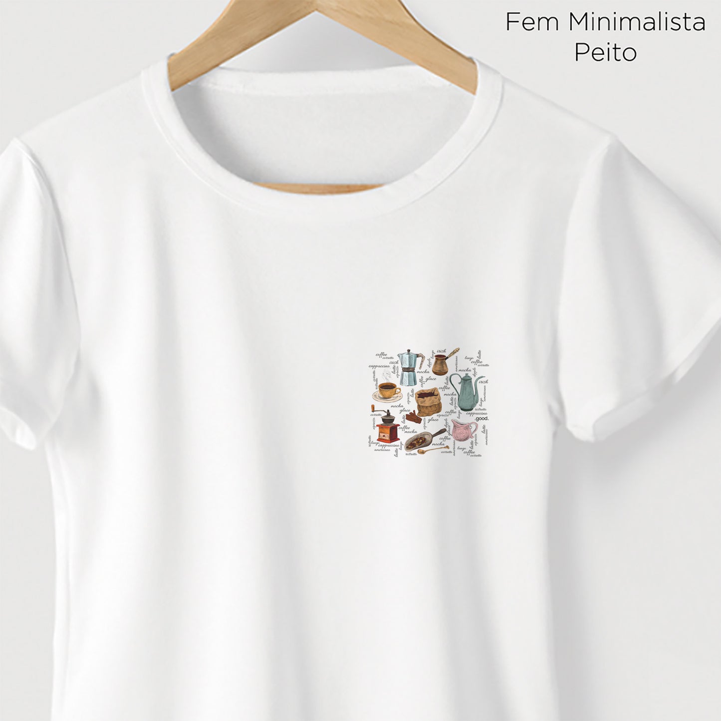 Camiseta Algoodão Branco - cód 0855